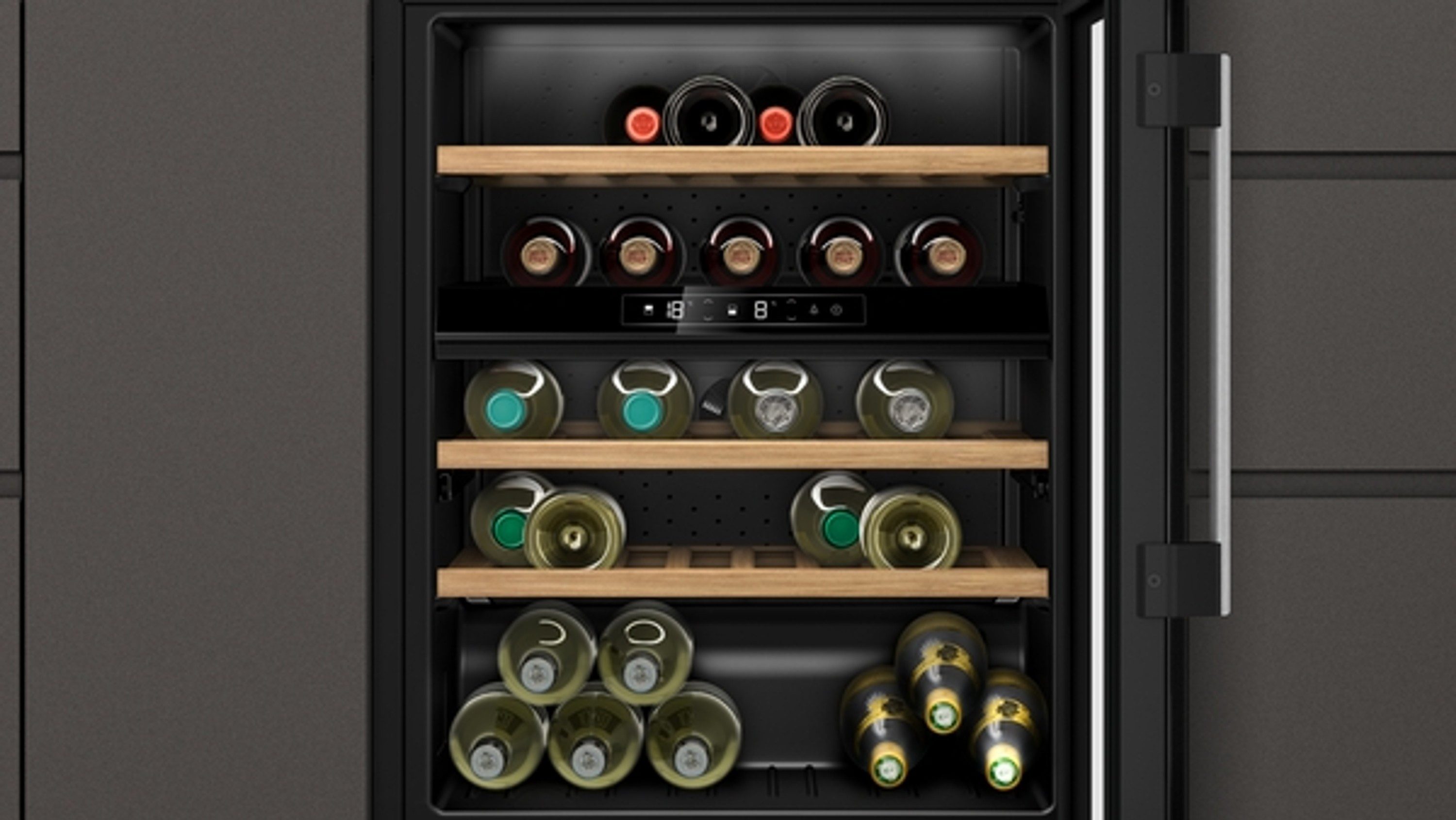 NEFF Einbauweinkühlschrank KU9213HG0, für 44 Standardflaschen á 0,75l,zwei Temperaturzonen, bis 44 Flaschen