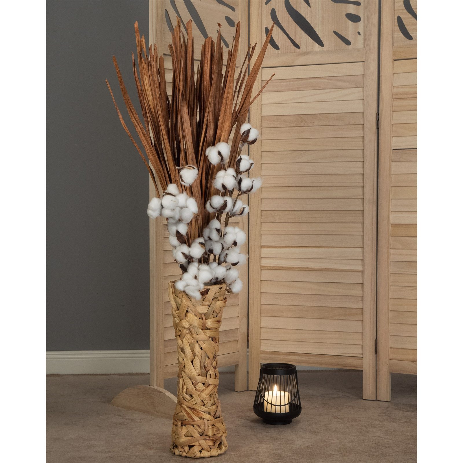 CREEDWOOD Wasserhyazinthenvase NATUR DEKO VASE "MALIDA", Wasserhyazinthe, 40 cm, Geflochtene Vase