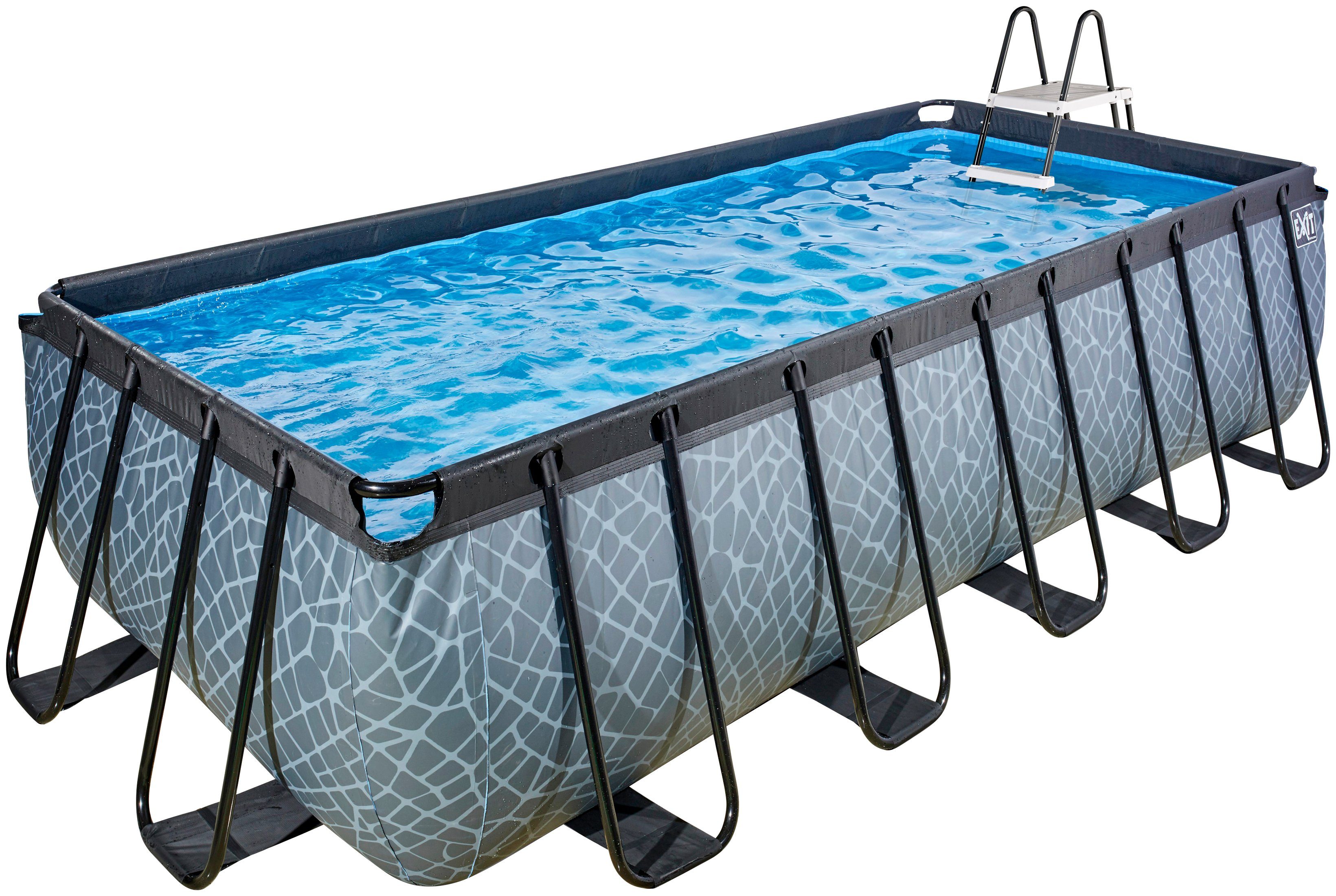 EXIT Framepool inkl. Sicherheitsleiter und Kartuschenfilterpumpe (Set, 3-tlg), BxLxH: 250x540x122 cm