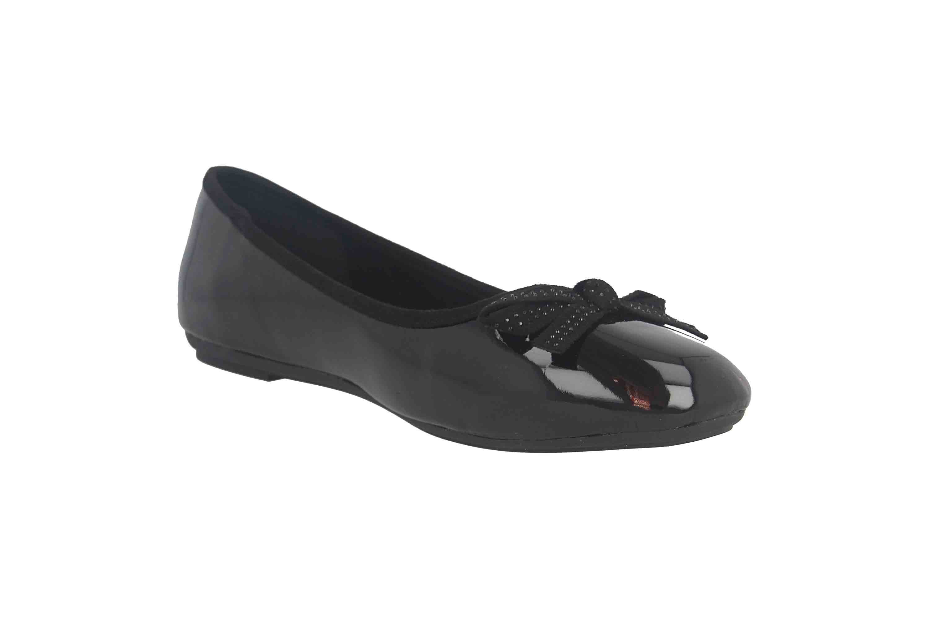 Fitters Footwear 2BB0882002 Black Patent Ballerina