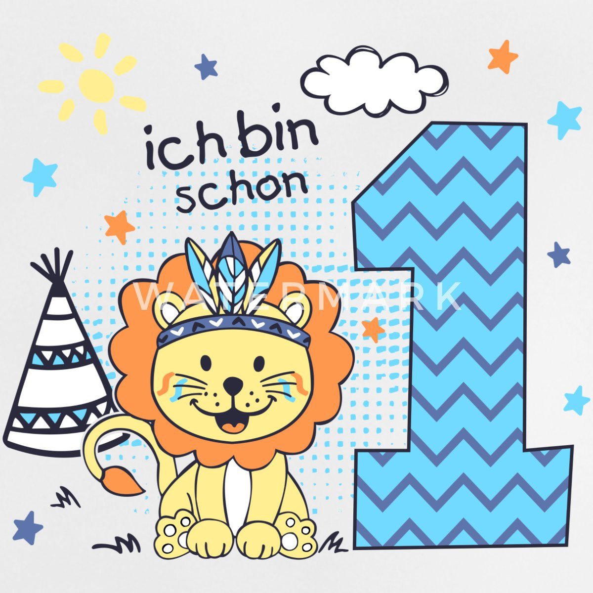 Spreadshirt T-Shirt Ich Bin Schon 1 Löwe Geburtstag Geschenk Baby Bio-T-Shirt (1-tlg)