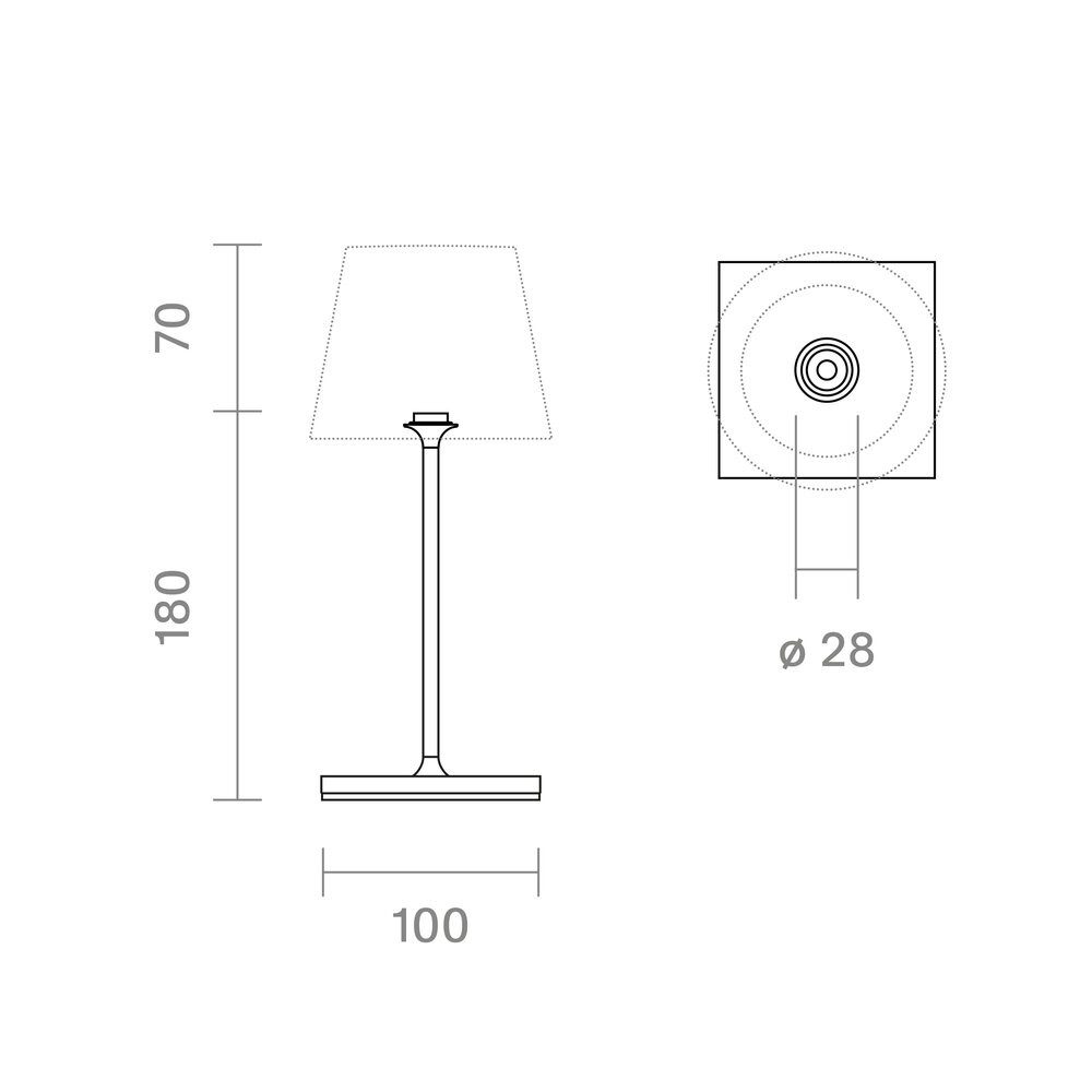 SIGOR LED Tischleuchte Ersatzfuß