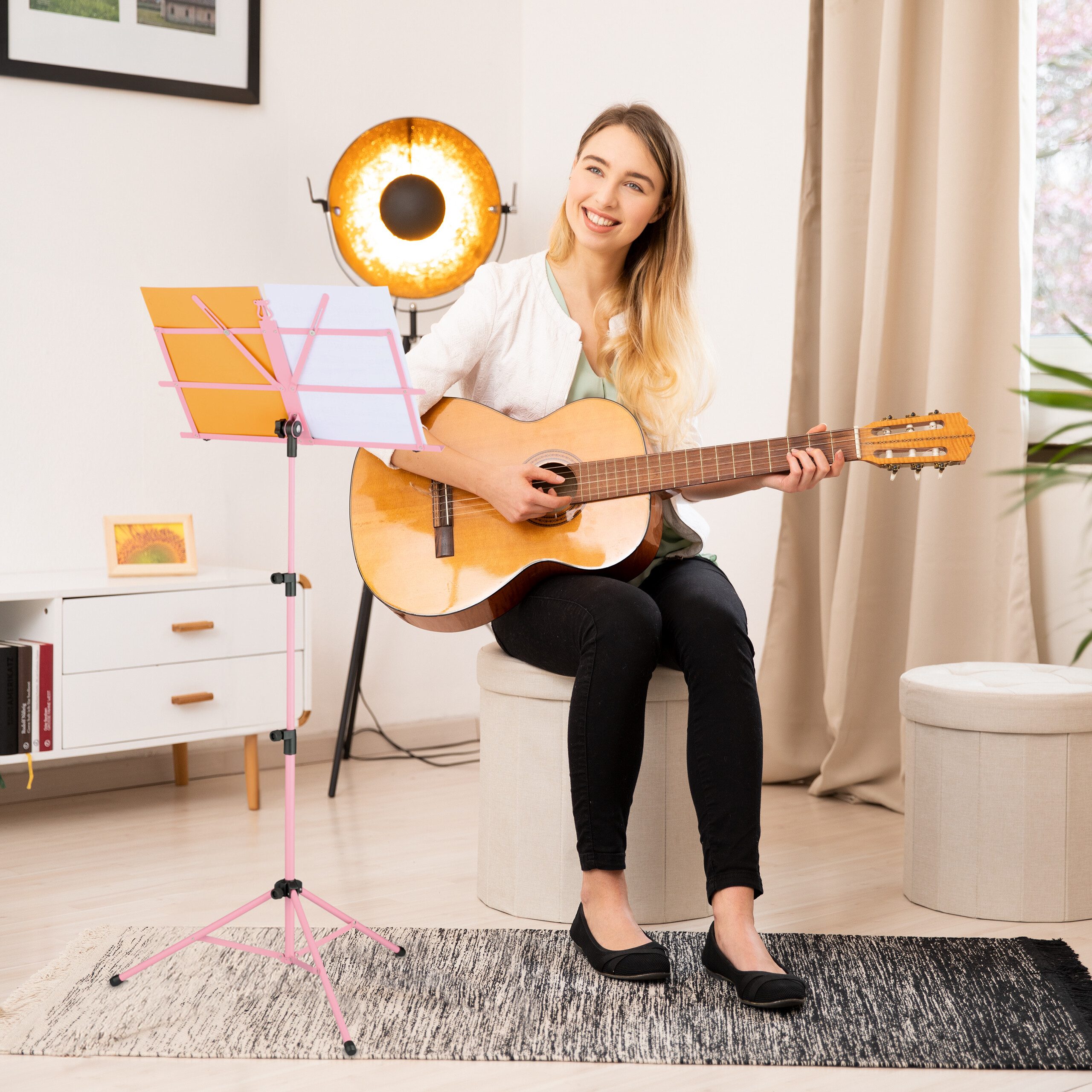 relaxdays Musikinstrumentenständer Notenständer klappbar