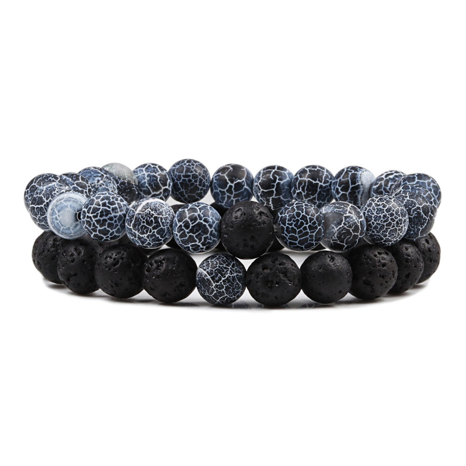KARMA Perlenarmband Set Damenarmband Lavasteine 2 günstig online kaufen