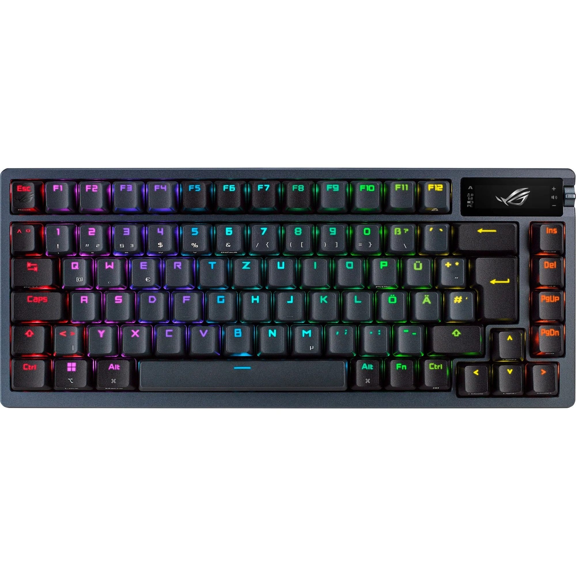 Asus ROG Azoth Wireless 75% OLED RGB PBT Schwarz Funk Gaming-Tastatur