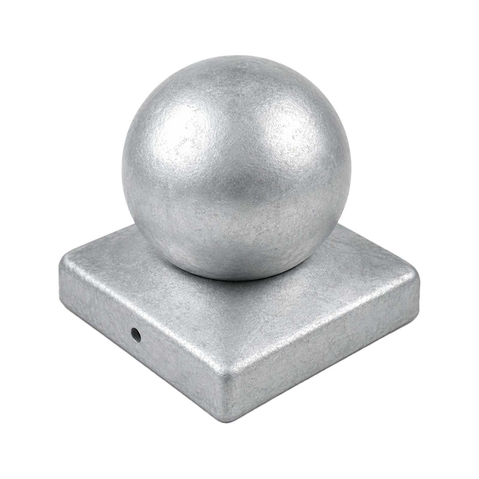 Holmwerk Pfostenkappe Pfostenkappe verzinkt 101 mm Kugel Abdeckkappe für Pfosten 10 x 10 cm (1 St)