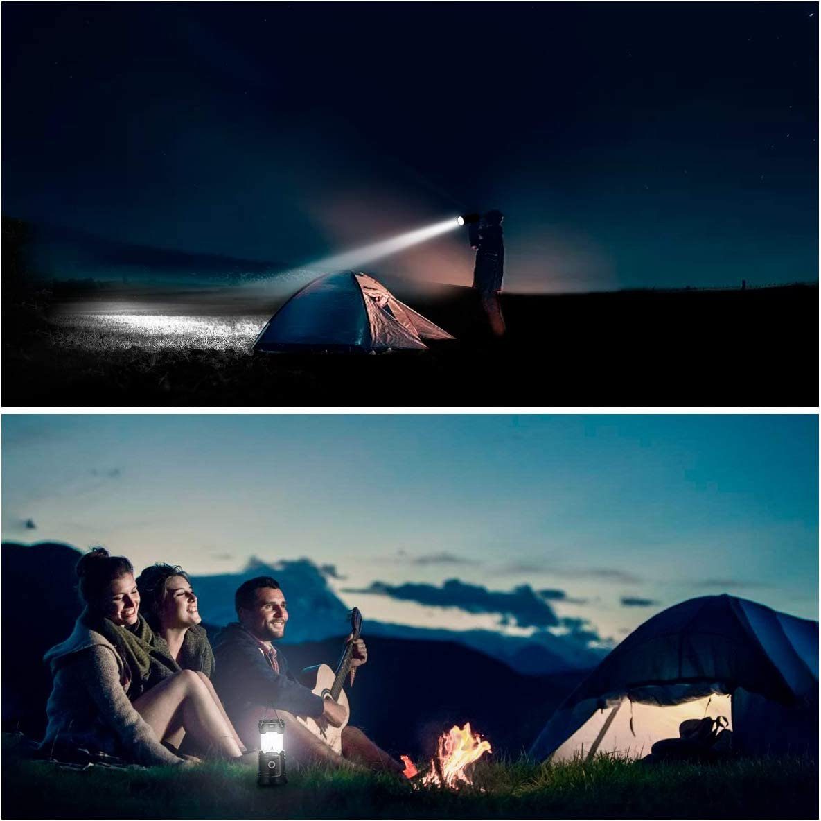 2 Solar Arbeitslicht Camping Stück Laternen, Camping wiederaufladbar Lampe GelldG Lampe