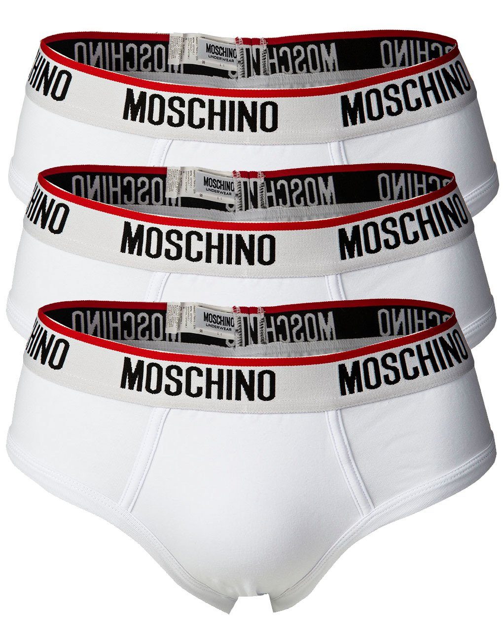 Moschino Slip Herren Slips 3er Pack - Briefs, Unterhose, Cotton Weiß