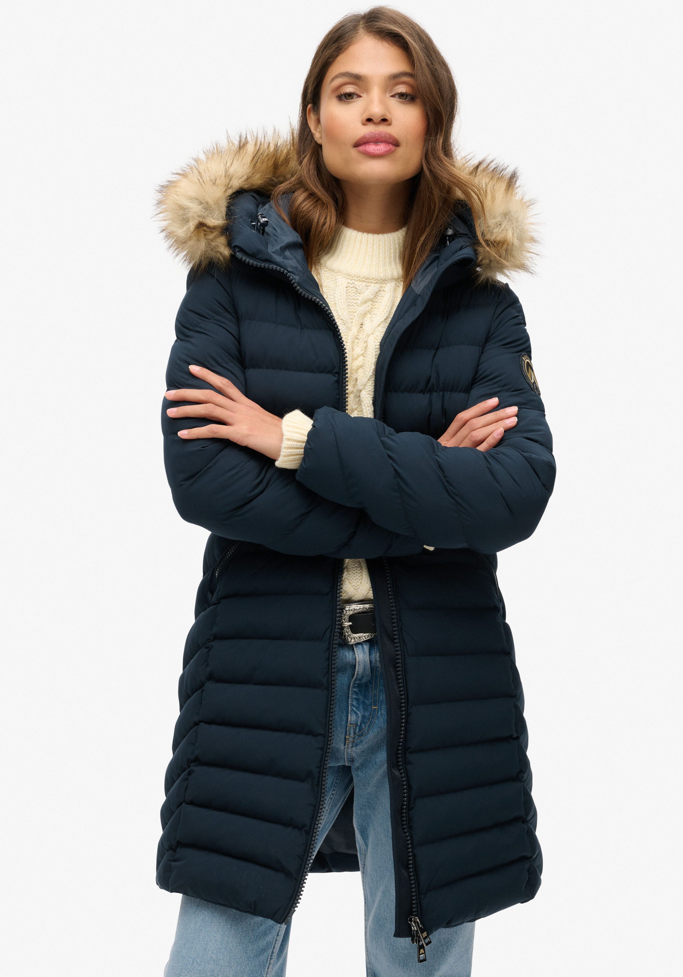 Superdry Steppjacke FUJI FAUX FUR HOOD günstig online kaufen