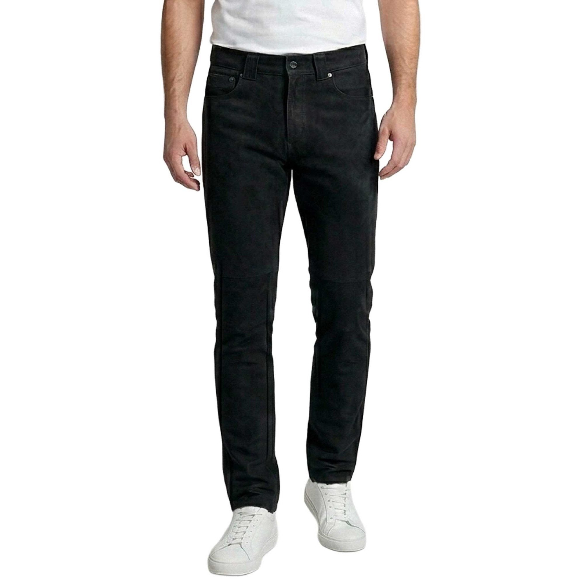 Maddox Lederhose Bora MADDOX - Herren Lederhose Lammnubuk schwarz