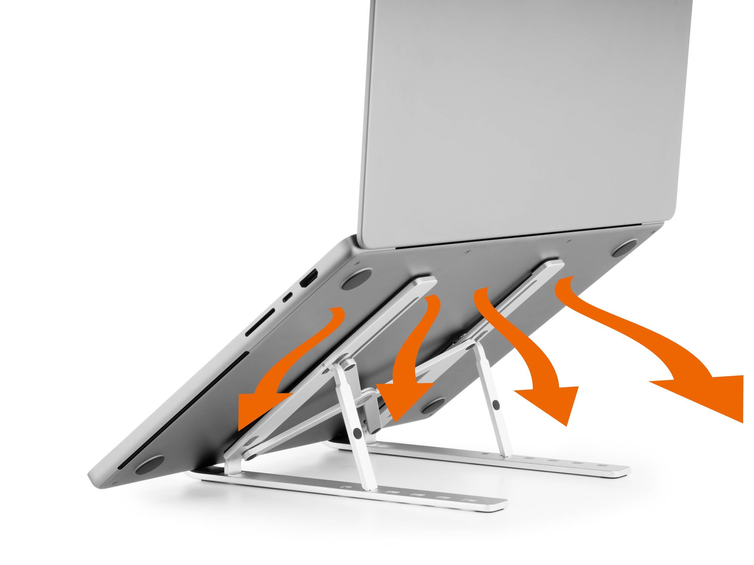 DURABLE Wandhalterung FOLD, (Durable Tischständer für Laptop/Tablet bis 15", faltbar und höhenverst)