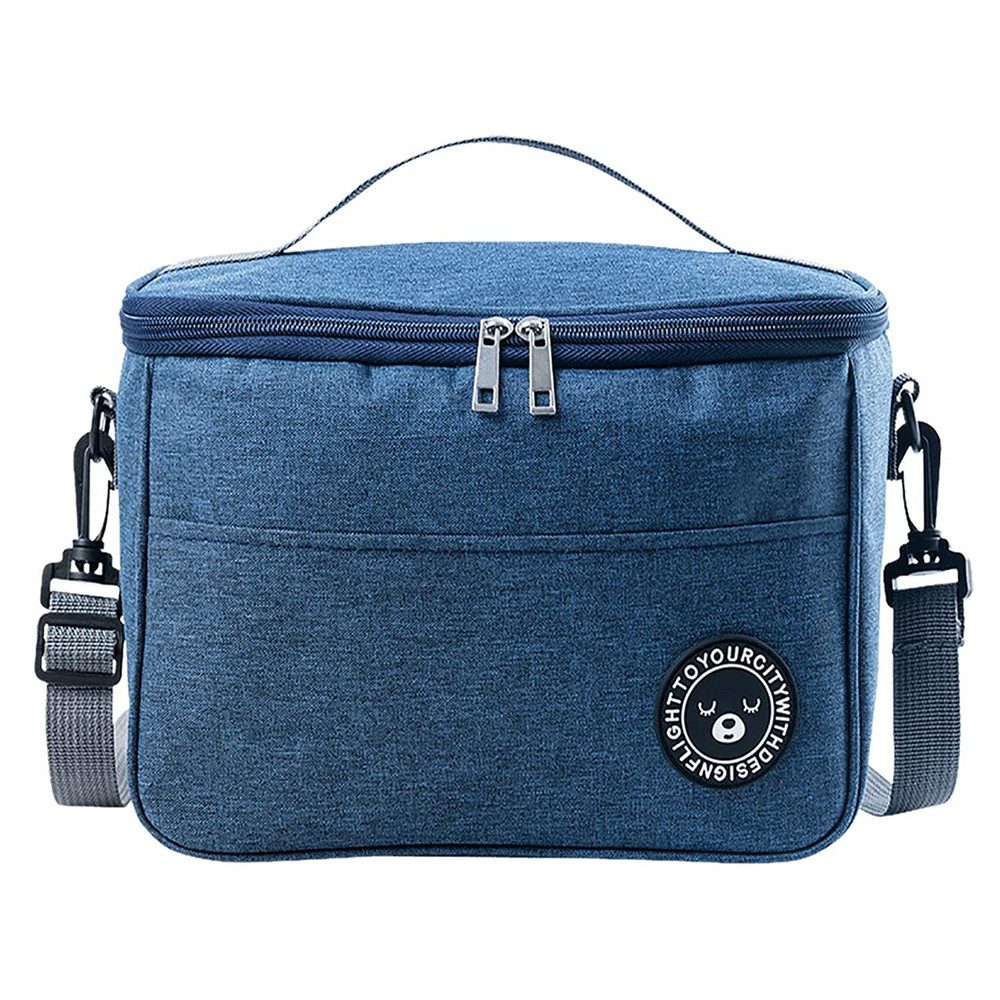 Agger Picknickkorb Lunchbox Tasche, Lunchtasche Isoliert, Faltbar Kleine Kühltasche, Tragbar Lunchbox Tasche Für Arbeit Reisen Büro Picknick