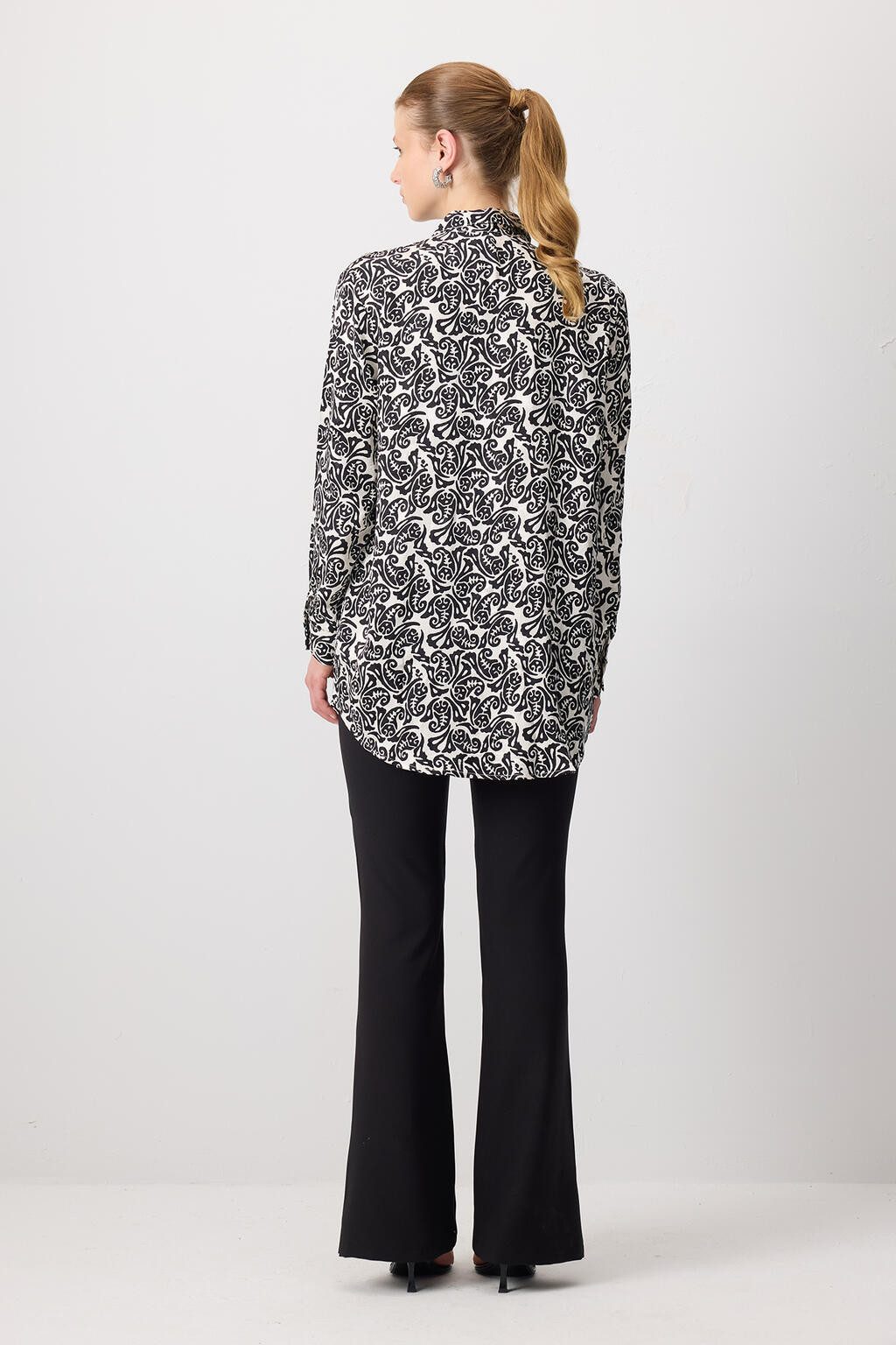 touche prive Hemdbluse GEMUSTERTES OVERSIZE-HEMD