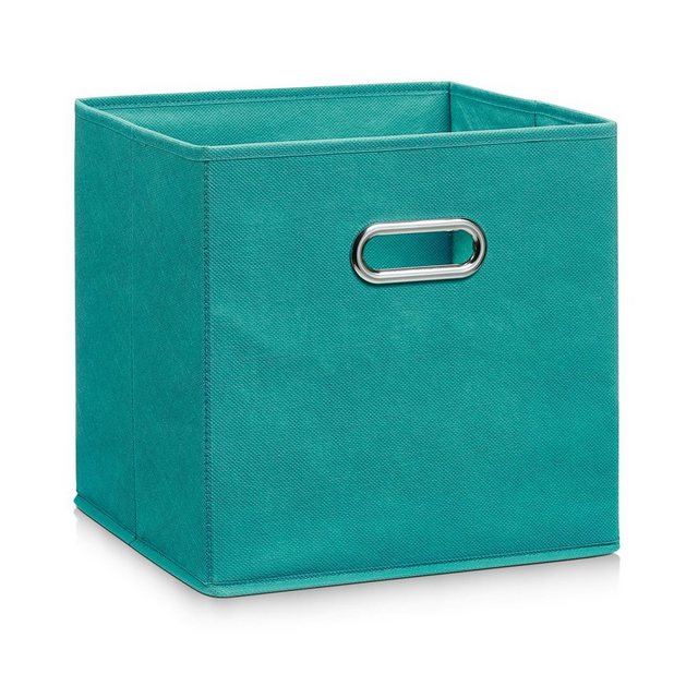 Zeller Present Aufbewahrungskorb “Aufbewahrungsbox”, Vlies, petrol, 28 x 28 x 28 cm