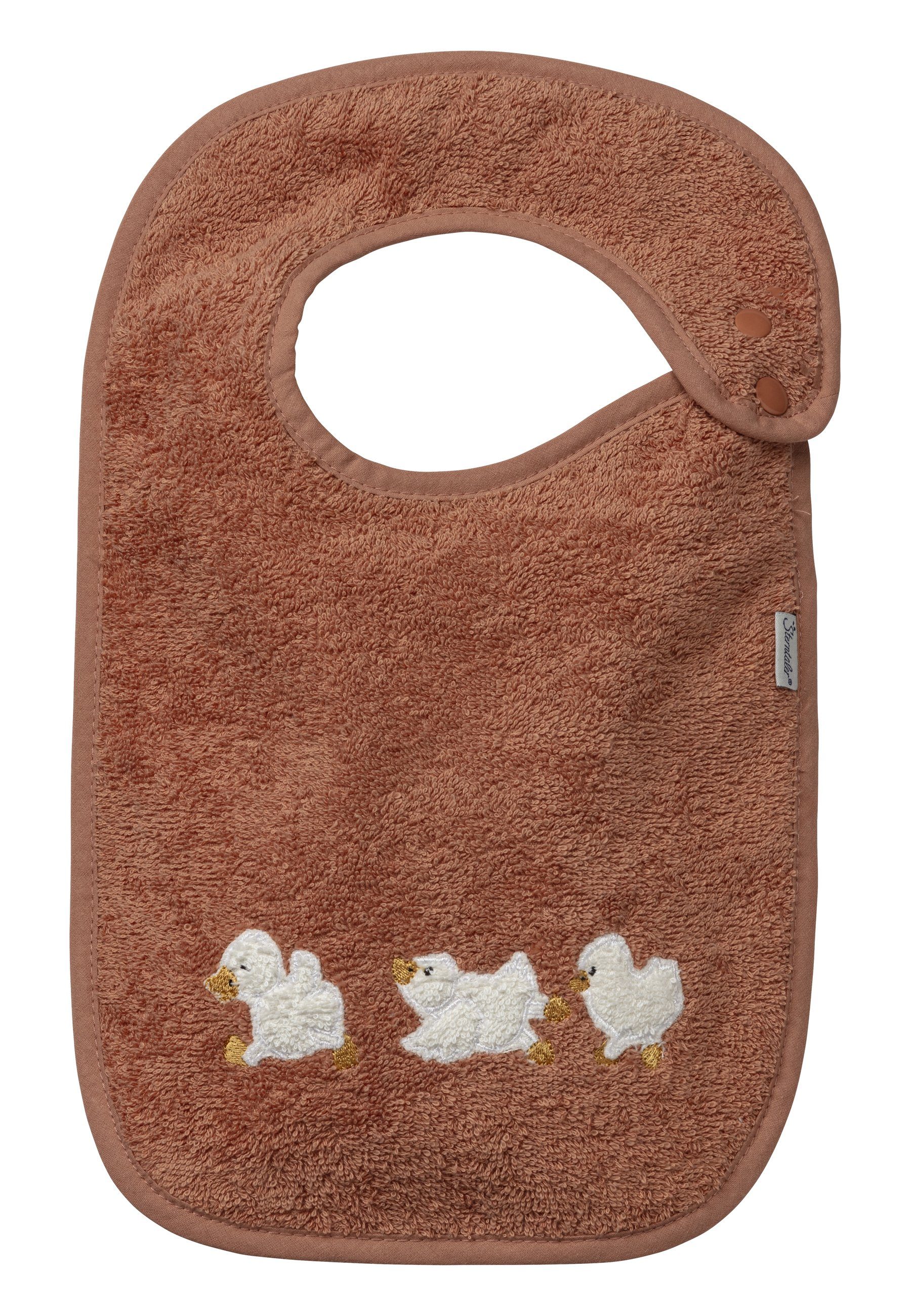 Sterntaler® Lätzchen Lätzchen Einlage ENTE Edda, (Set, 1-St), Wasserundurchlässiges Frottee-Lätzchen mit Druckknopfverschluss.