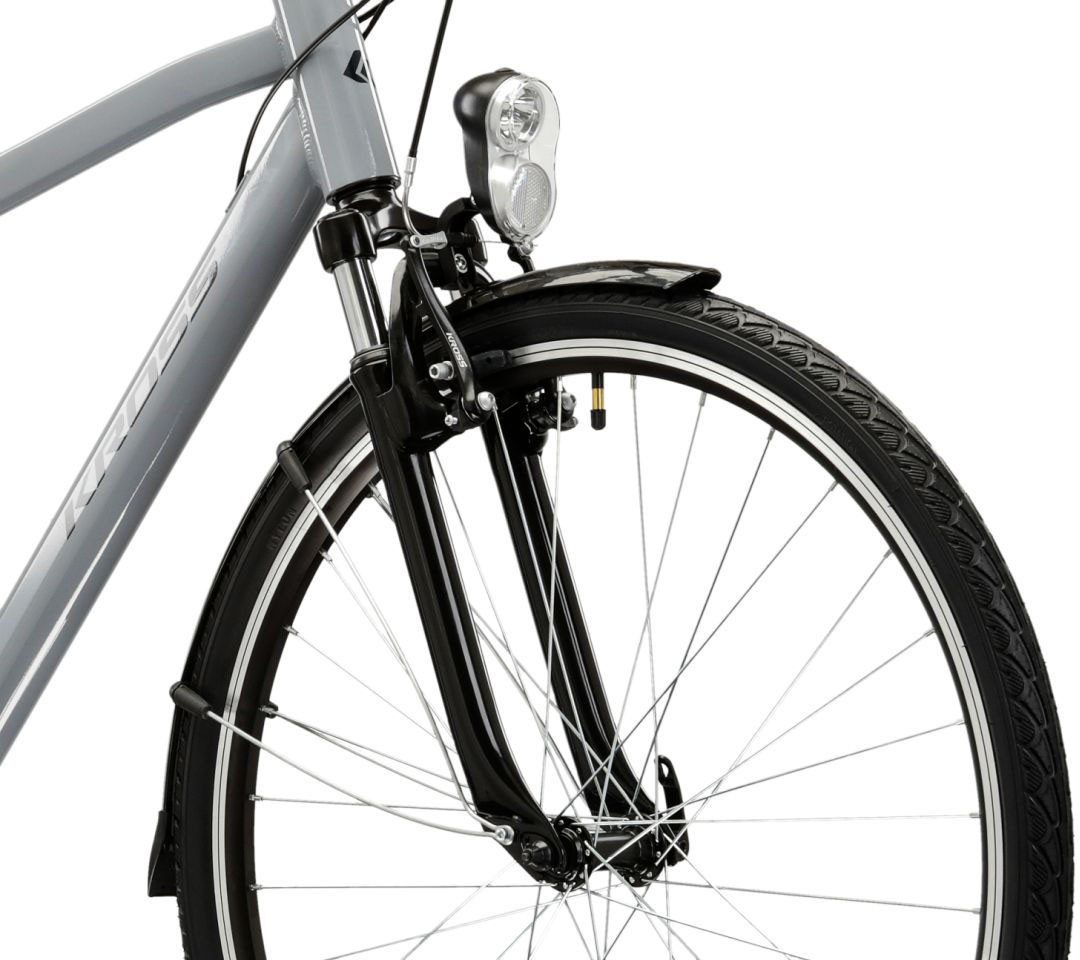 Kross Trekkingrad Herren-Trekkingrad 28" Trans 1.0 Grau 21 Gänge, 21 Gang Shimano TOURNEY TY300 Schaltwerk, Kettenschaltung