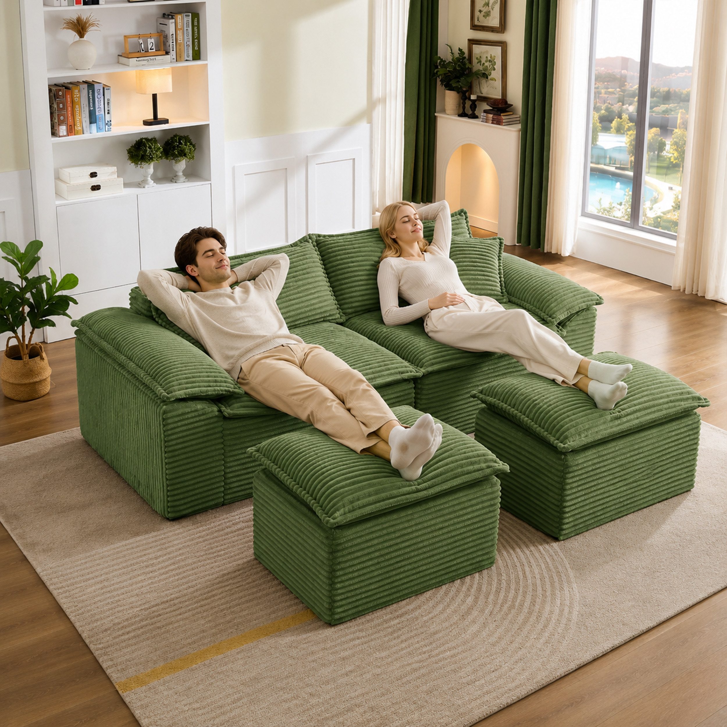 Sinaopus Schlafsofa Sofas Wohnzimmer, Grün
