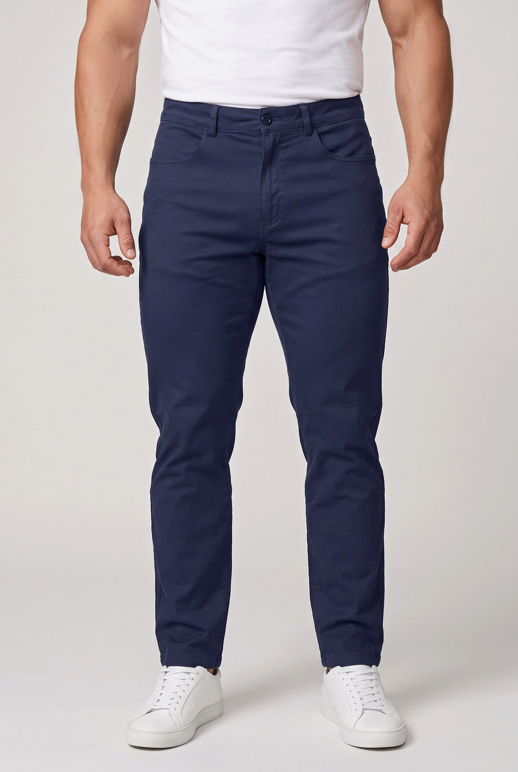 Men Plus 5-Pocket-Jeans Chino Regular Fit Travellerbund bis 72