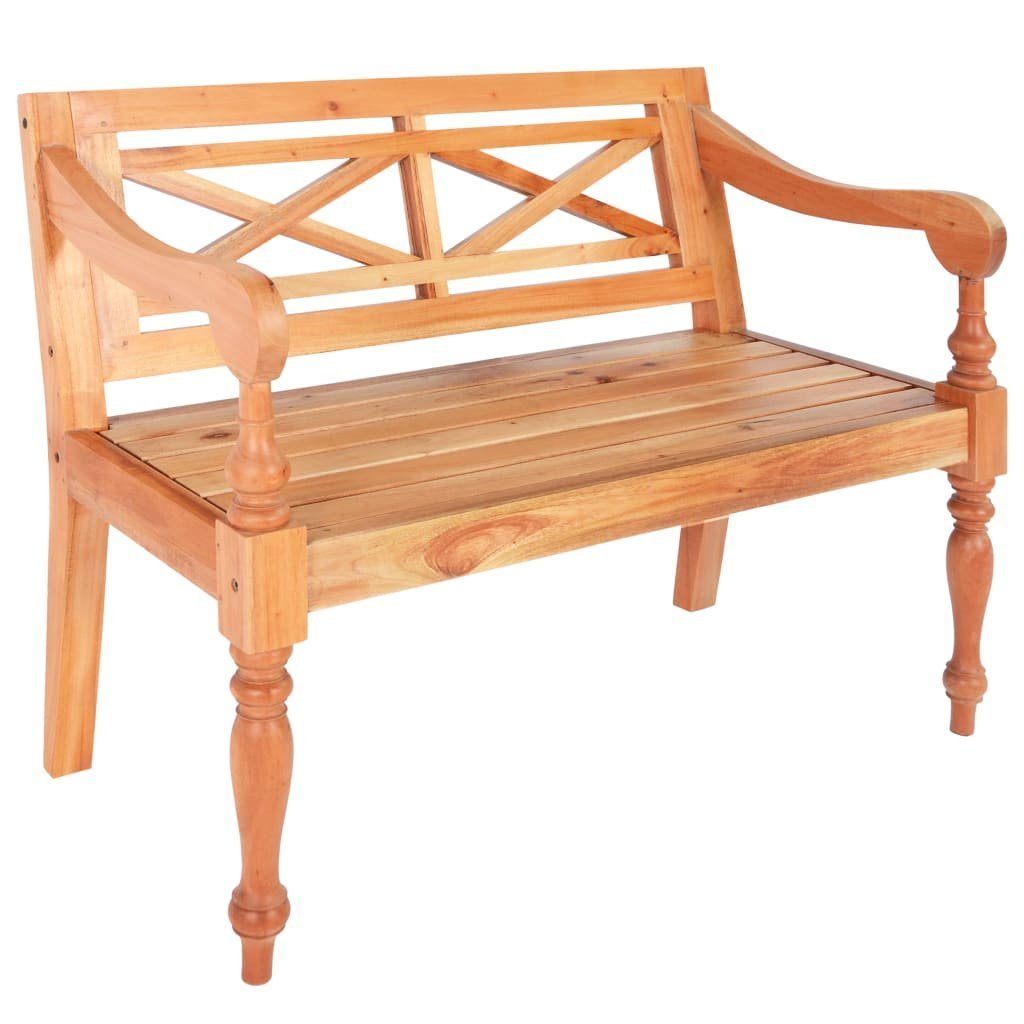 DOTMALL Sitzbank mit Armlehnen ist aus Mahagoni Massivholz,stabil und langlebig Hellbraun