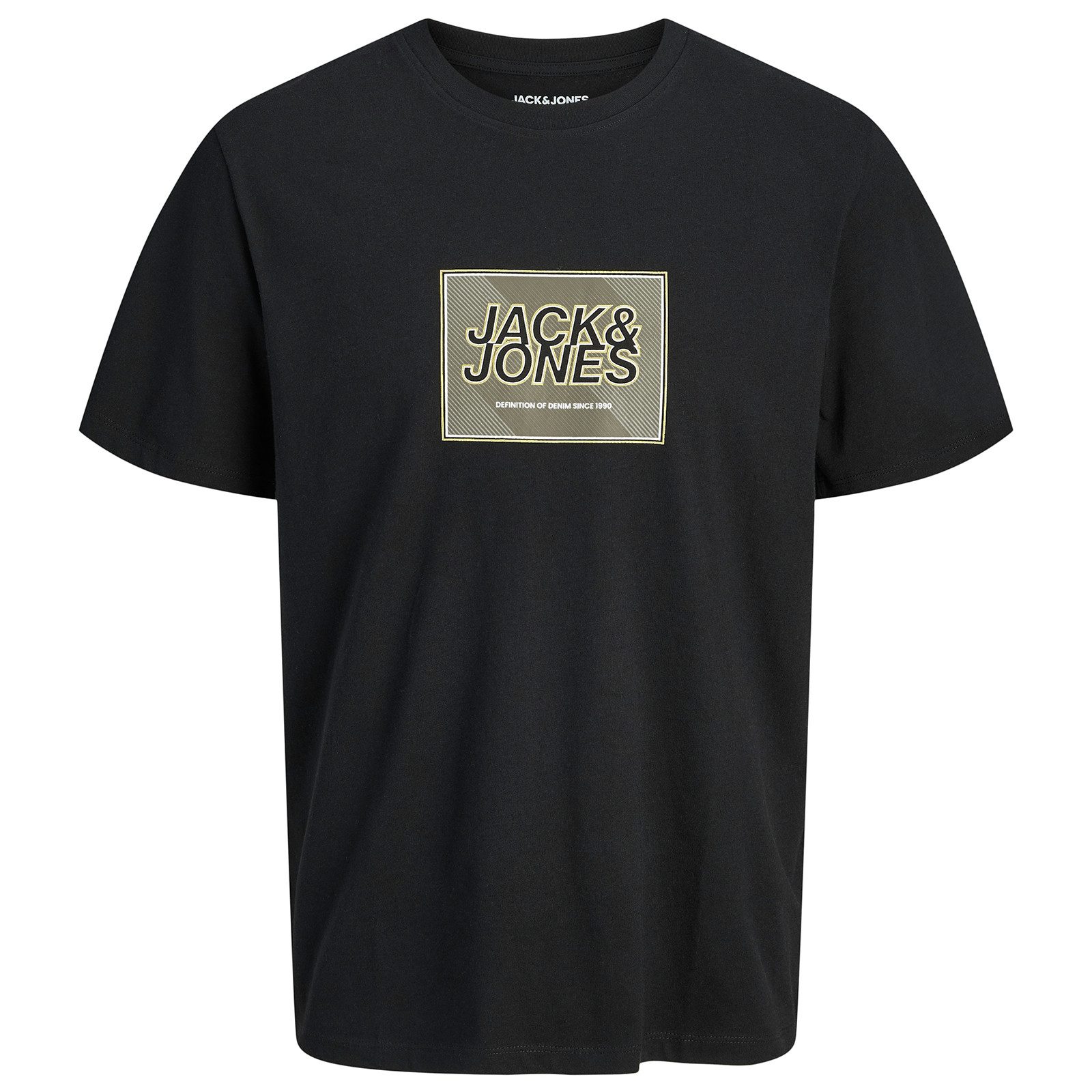 Jack & Jones Rundhalsshirt Jack&Jones Übergrößen T-Shirt schwarz JJRAIN Pri günstig online kaufen