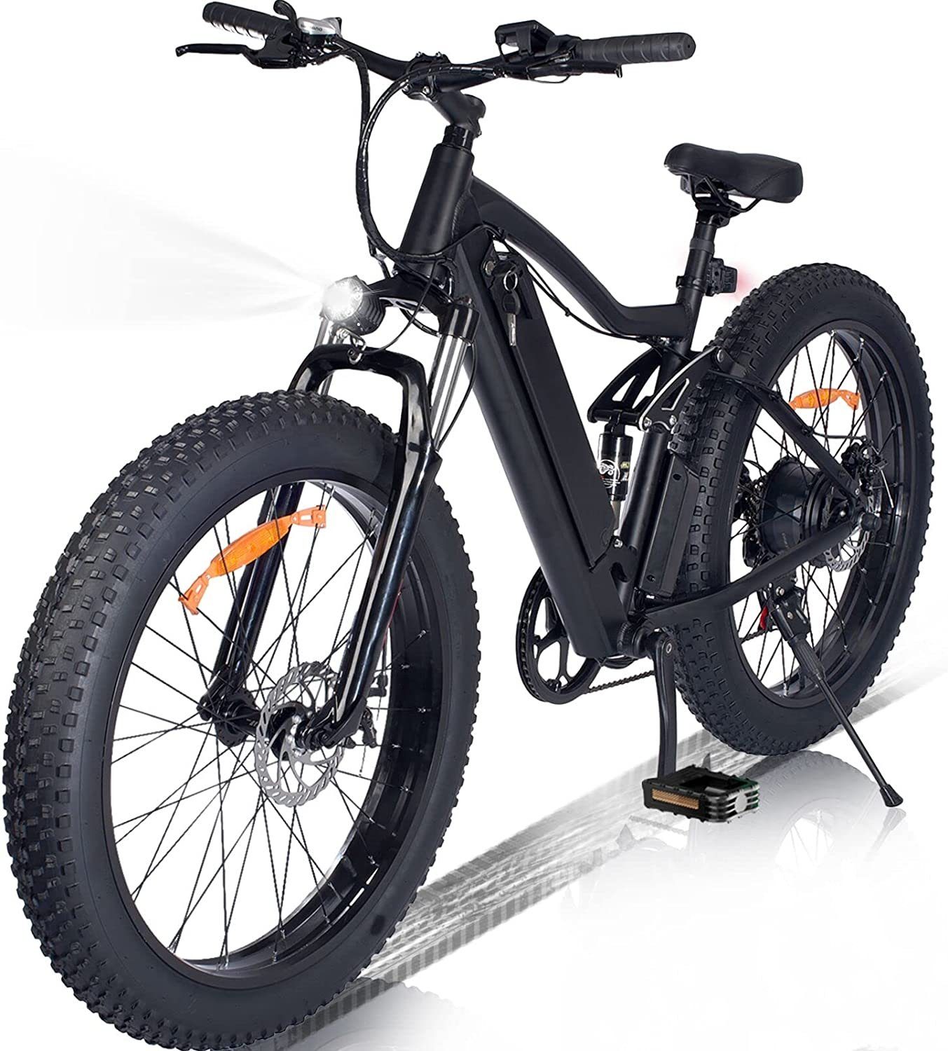 RCB E-Bike 26 Zoll 4.0 Fat Tire Ebikes, 48V 10Ah Mountain E-MTB Fahrrad