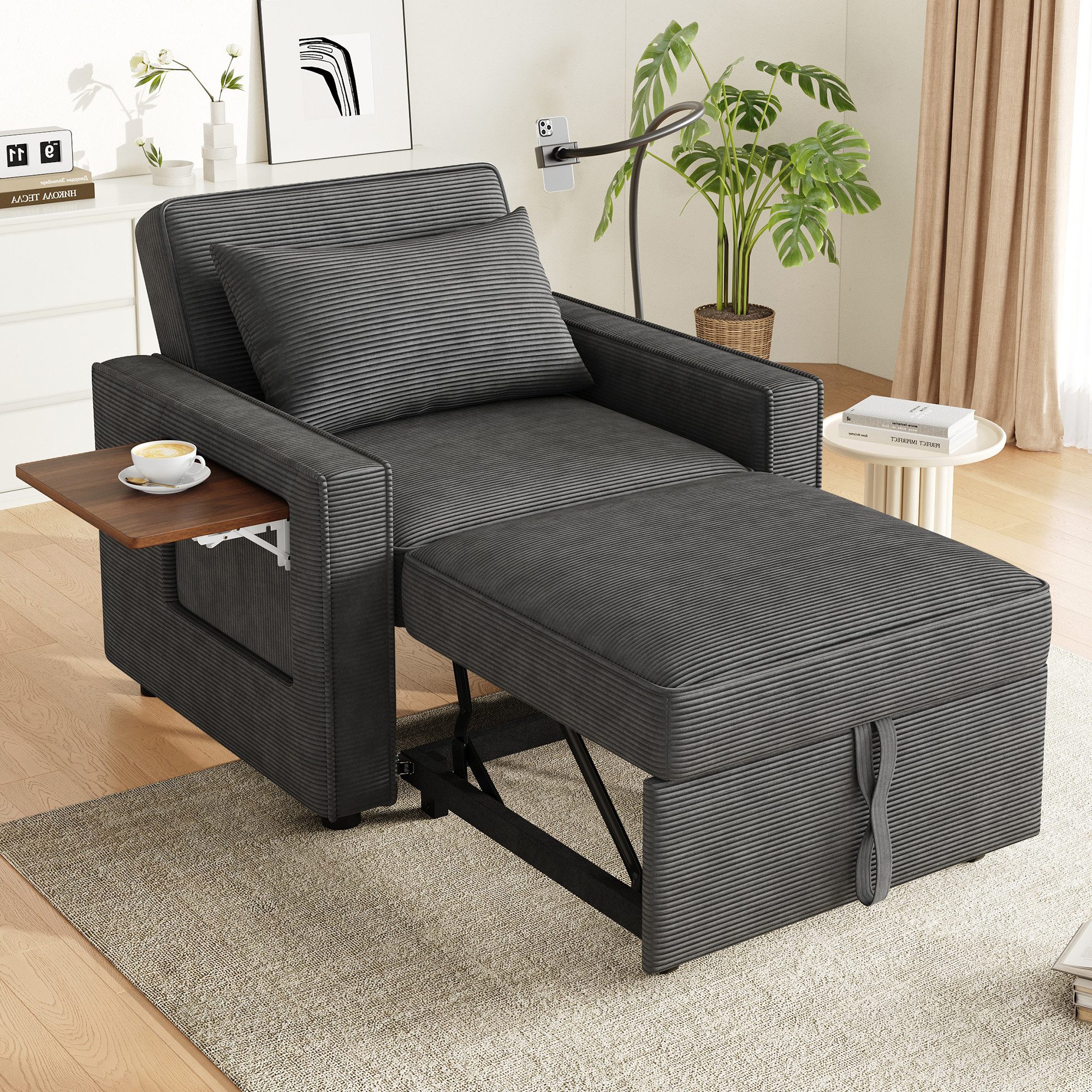 Merax Schlafsofa klappbar Sofabett Einzelsofa mit günstig online kaufen