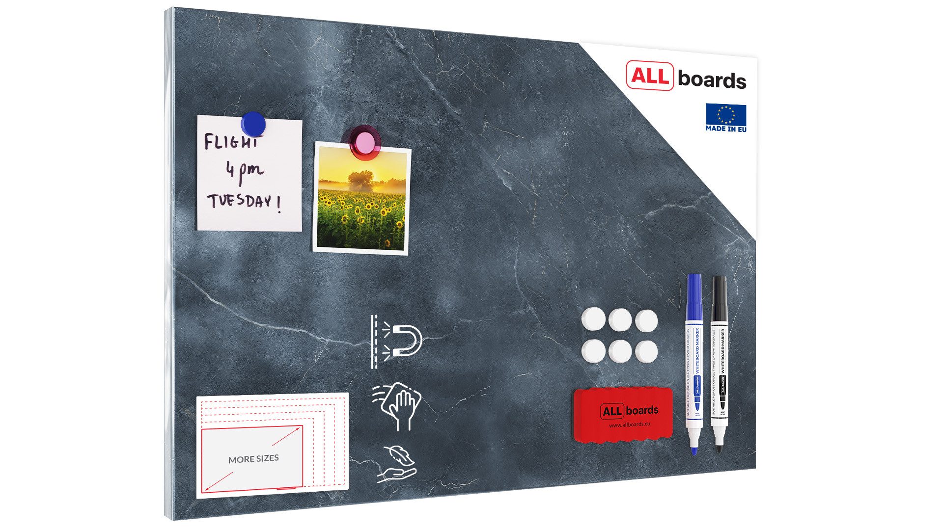 ALLboards Magnettafel ALLboards Metallische Magnettafel HELLER BETON MetalBoards