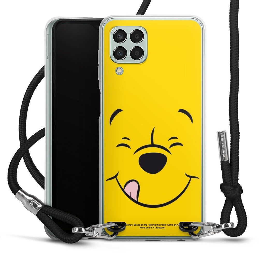 DeinDesign Handyhülle Winnie Puuh Offizielles Lizenzprodukt Disney Puuh Closeup, Samsung Galaxy M33 5G Handykette Hülle mit Band Case zum Umhängen