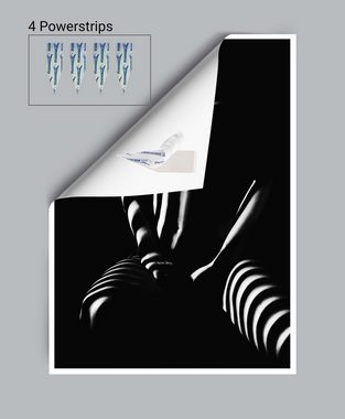 wandmotiv24 Poster Frau, Körper, Licht, Schwarz & Weiss (1 St), Wandbild, Wanddeko, Poster in versch. Größen