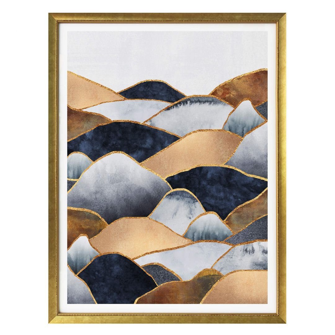 K&L Wall Art Poster Poster Fredriksson Art Déco Küche Kunstdruck Goldene Hügel, Wohnzimmer Wandbild modern