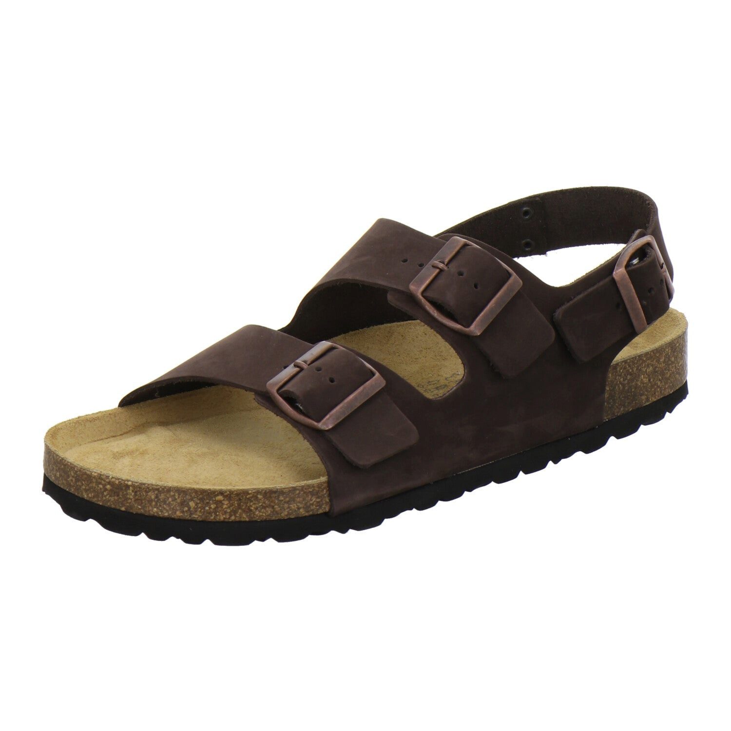 AFS-Schuhe Herren Zweischnaller Pantolette aus Nubukleder mit Fußbett, Made in Germany