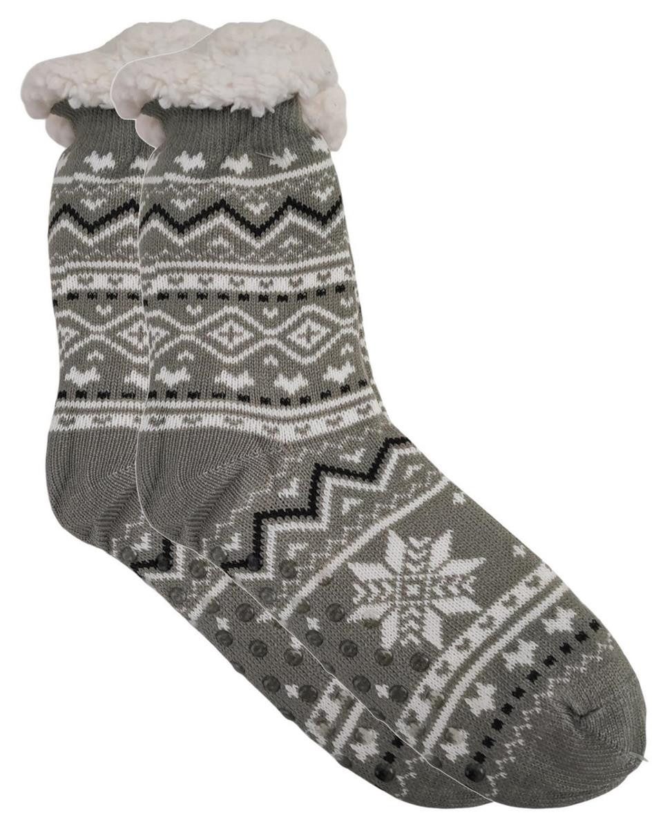 EloModa Kuschelsocken Herren Hüttensocken Kuschelsocken Anti Rutsch Socke W günstig online kaufen