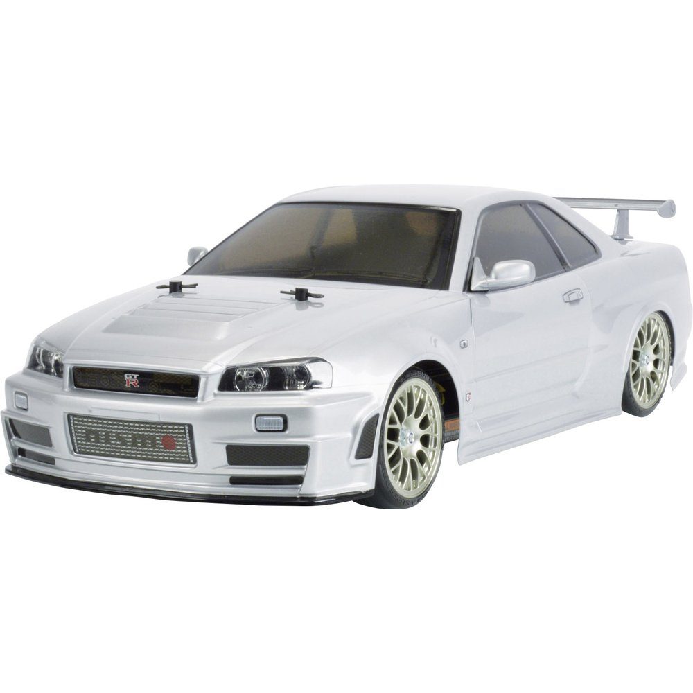 Tamiya Spielzeug-Auto Tamiya TT-02D Nismo R34 GT-R Z-Tune Brushed 1:10 RC Modellauto Elektr