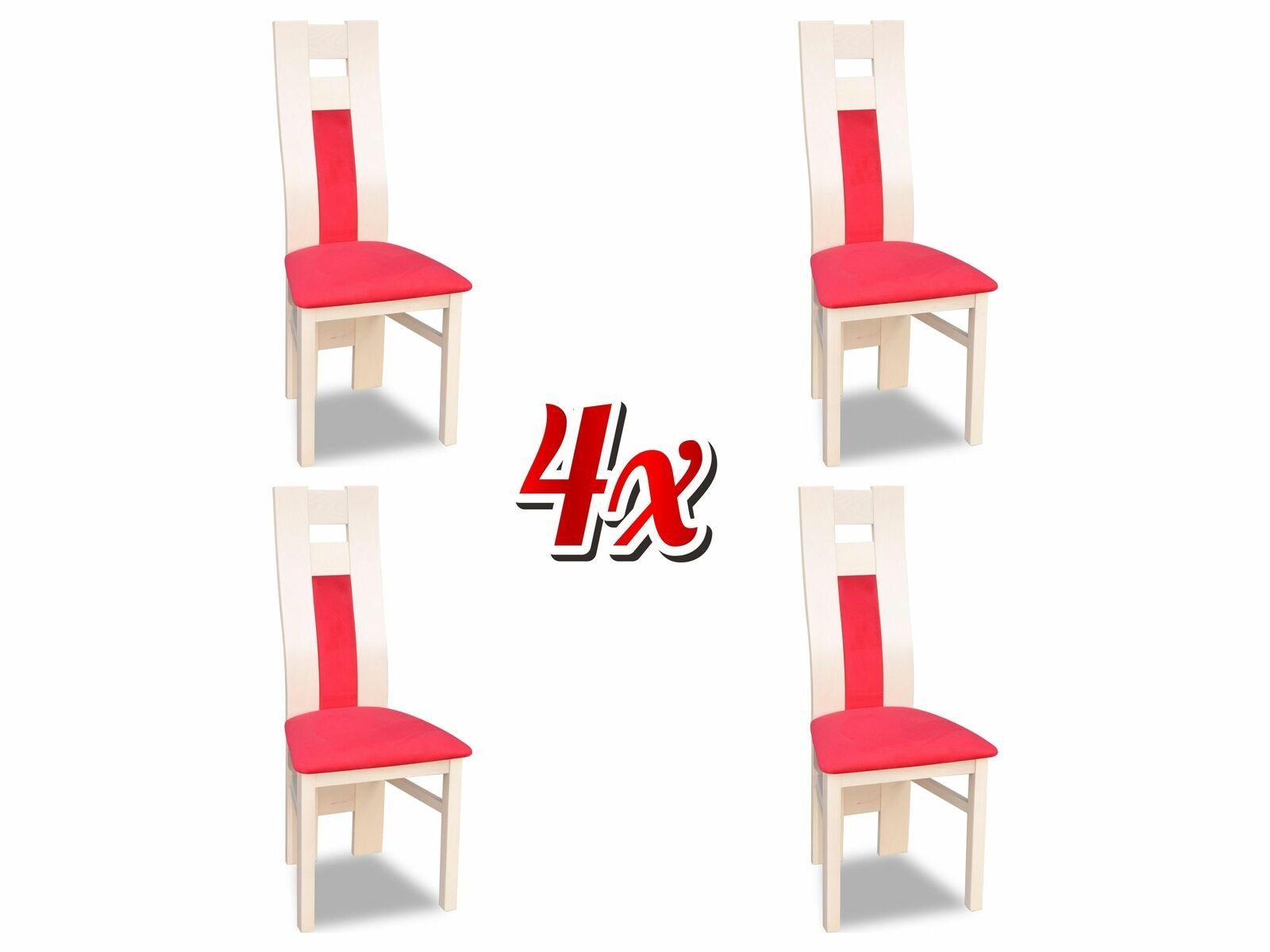 Massiv Polster Lehn Stühle Gruppe Stuhl, Garnitur Sitz JVmoebel Holz