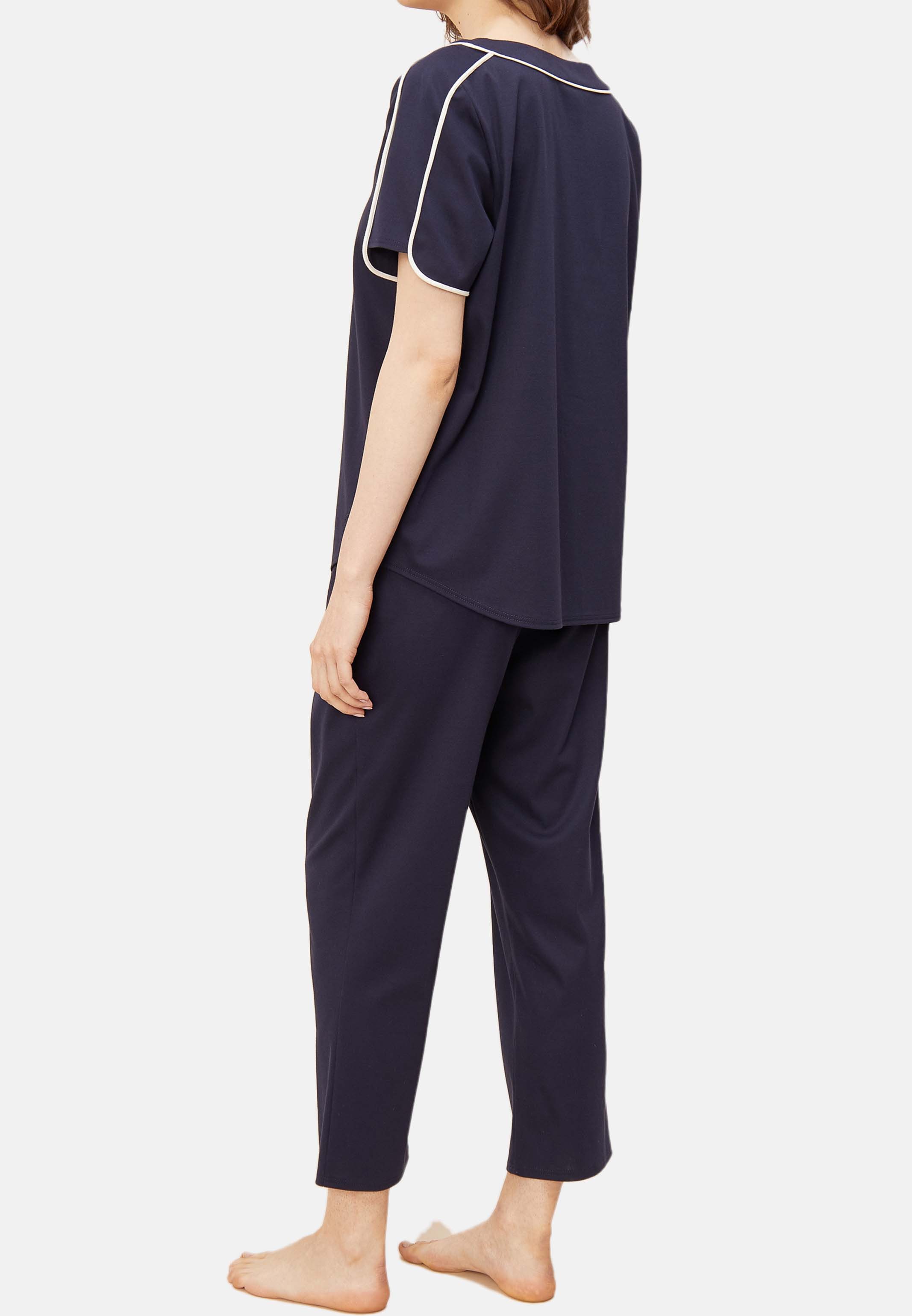 Féraud Pyjama Basic (Set, 2 tlg) Schlafanzug - Baumwolle - Set aus T-Shirt und 7/8-Hose