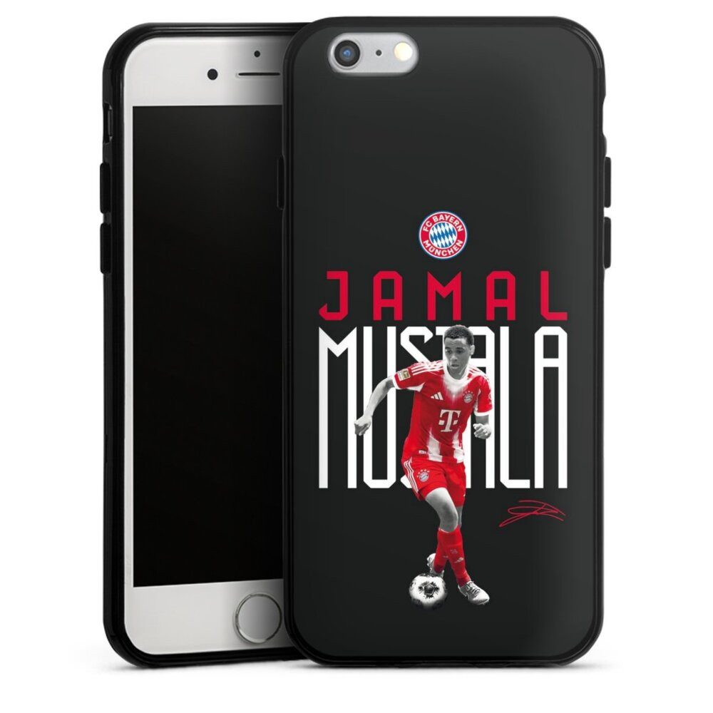 DeinDesign Handyhülle FC Bayern München Jamal Musiala Offizielles Lizenzprodukt, Apple iPhone 6s Silikon Hülle Bumper Case Handy Schutzhülle