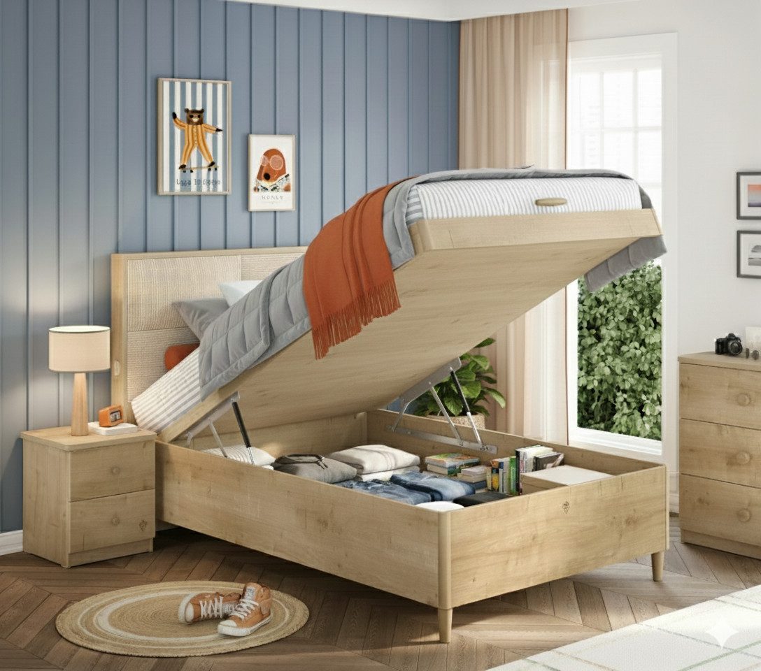 Möbel-Zeit Bett MOCHA mit Bettkasten, 2 Größen