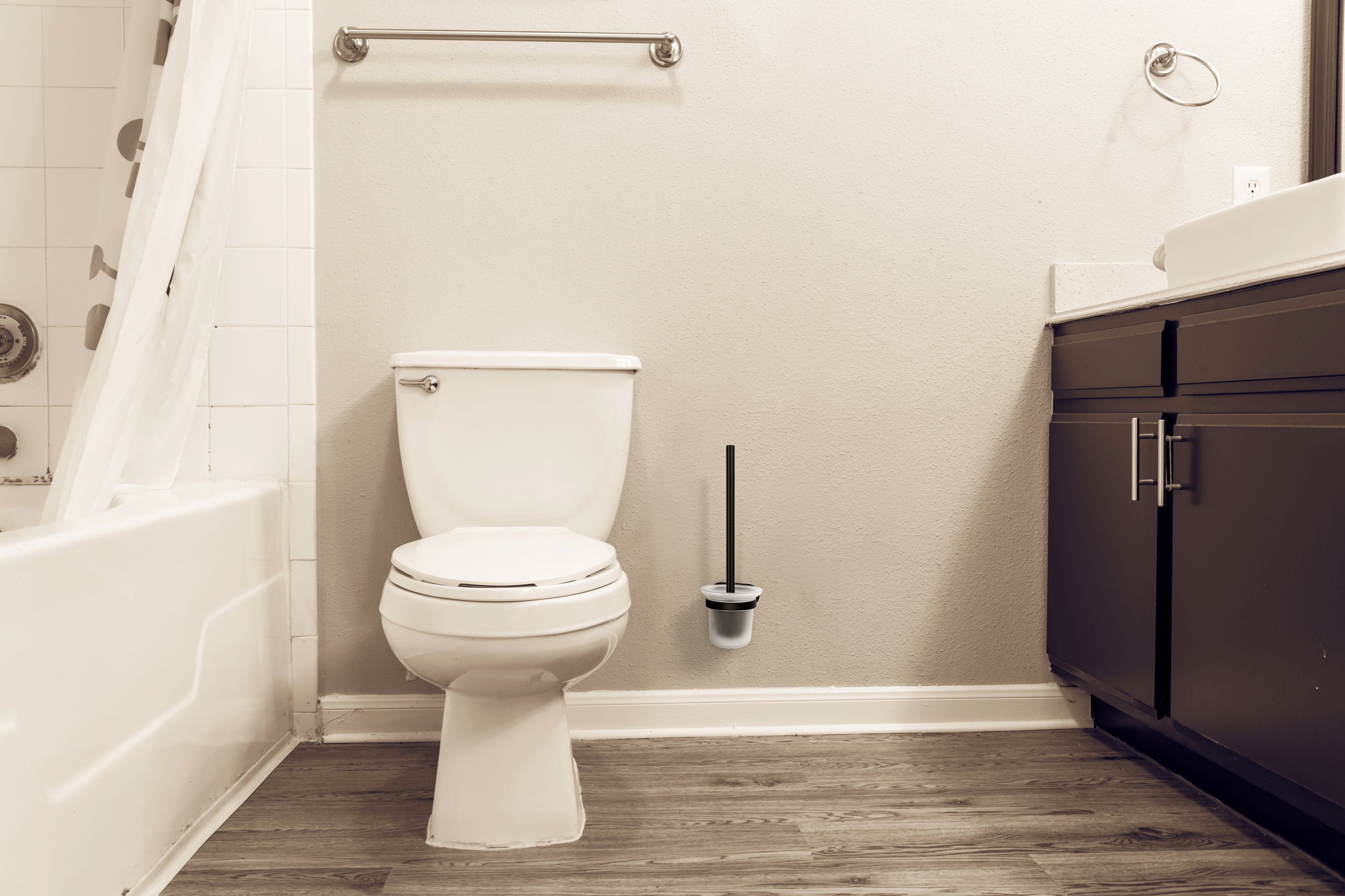 Ambrosya WC-Garnitur Toilettenbürstenhalter ohne Bohren Klobürstenhalter zum Kleben Bad WC, WC, Badezimmer, (Paket), Einfache Montage – Bild 4 von 5