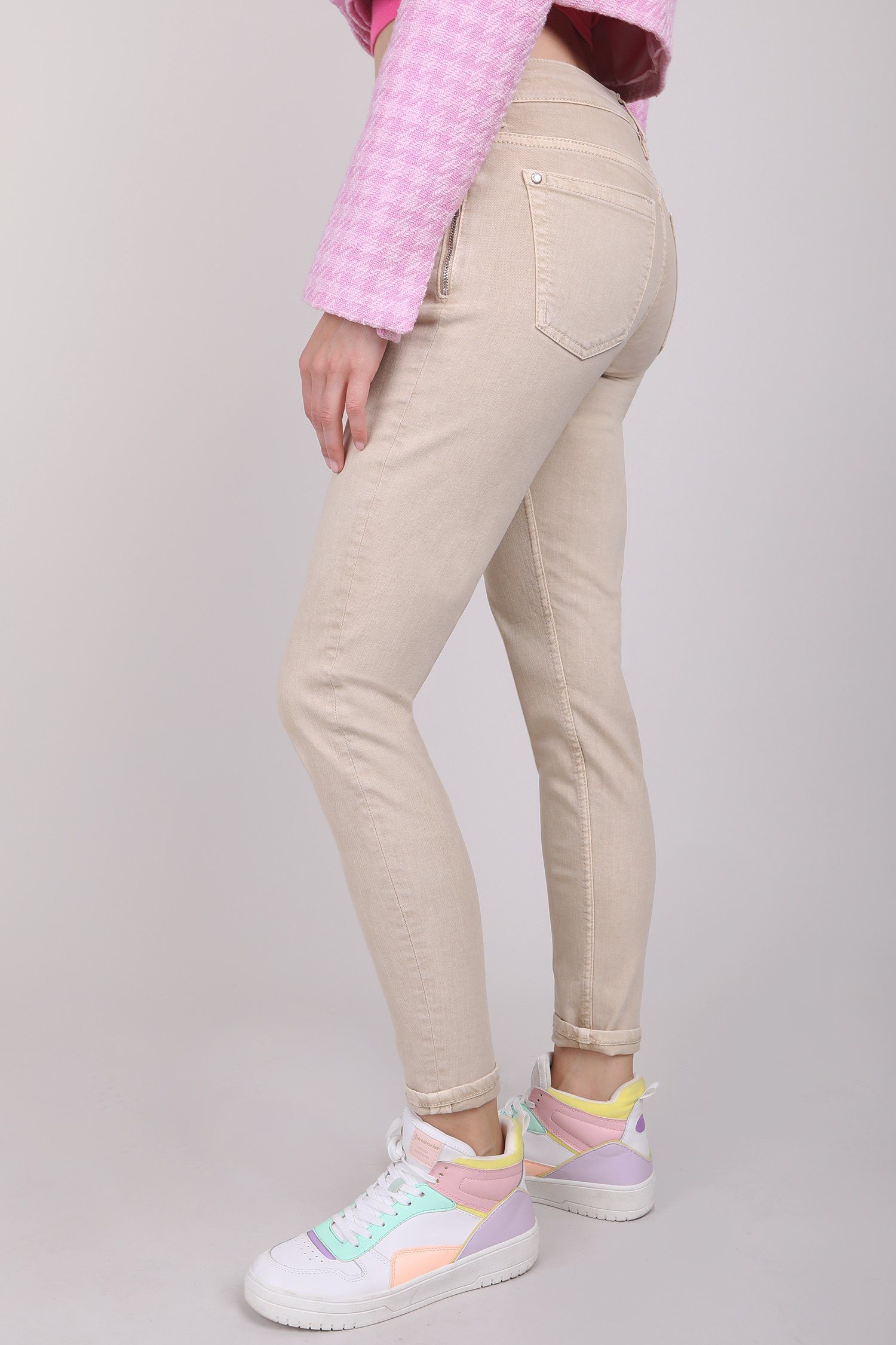Fire Skinny Pants FIRE - beige denim 4046 BLUE Colors Utility Chloe Skinny-fit-Jeans Blue
