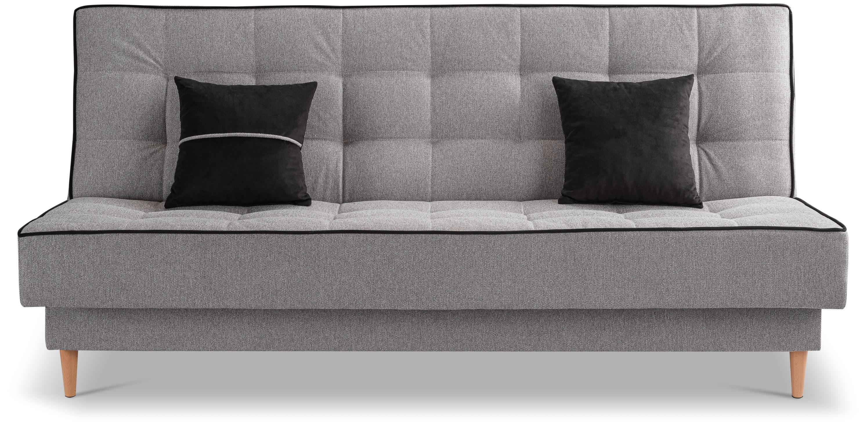 xonox.home Schlafsofa, aus Strukturstoff in hellgrau inkl. Zierkissen B/H/T: 199x91x91cm