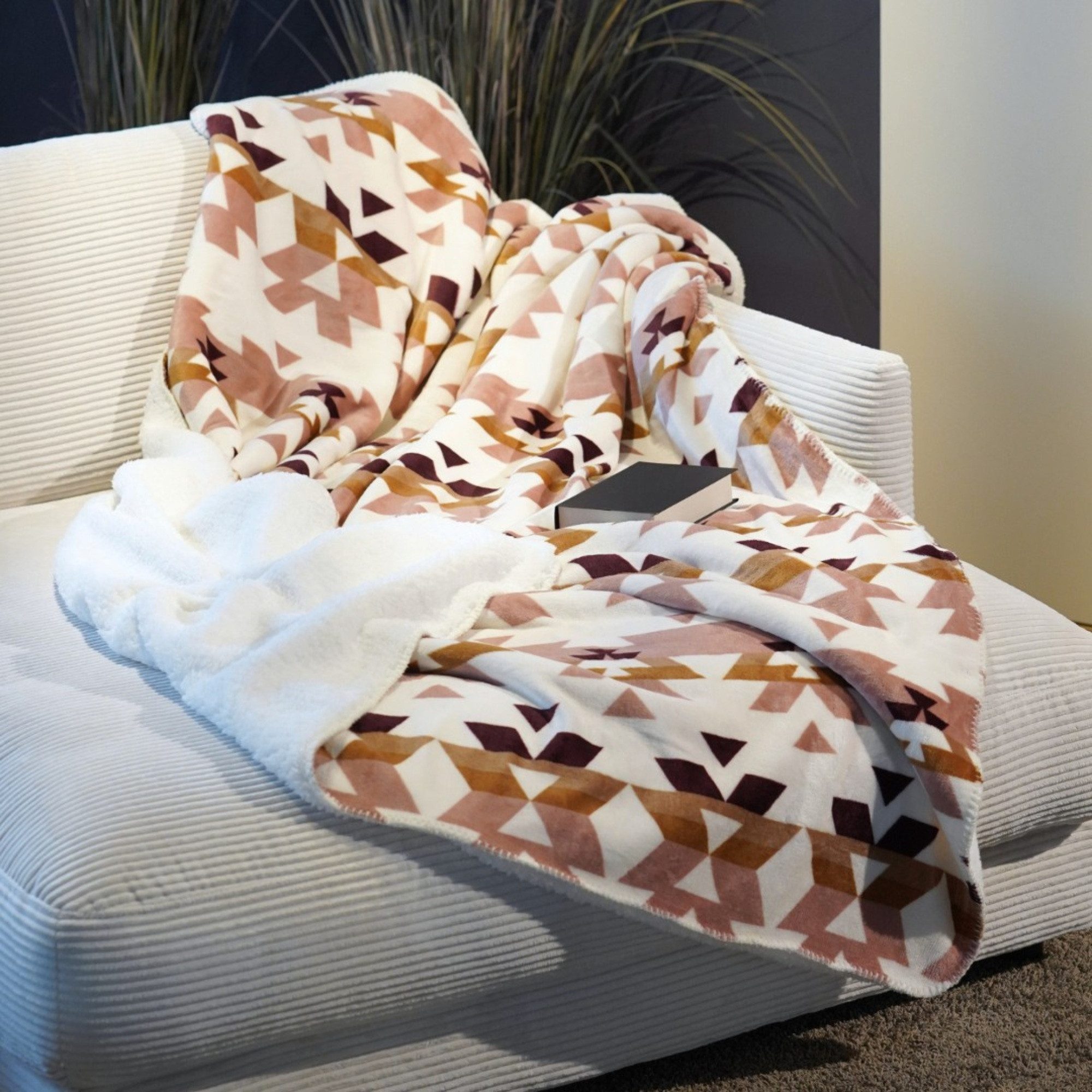 Wohndecke INKA, REALLaxx, 150 x 200 cm, Sofadecke mit geometrischen Skandi günstig online kaufen