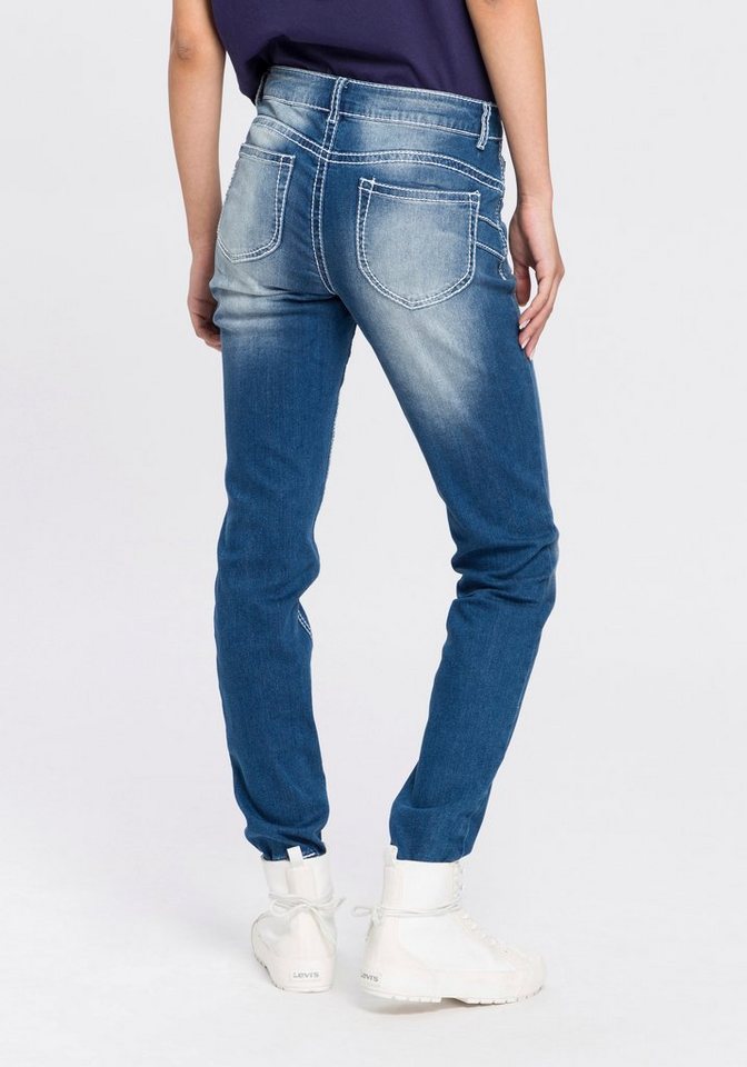 Arizona Slim-fit-Jeans Heavy Washed - Shaping Mid Waist