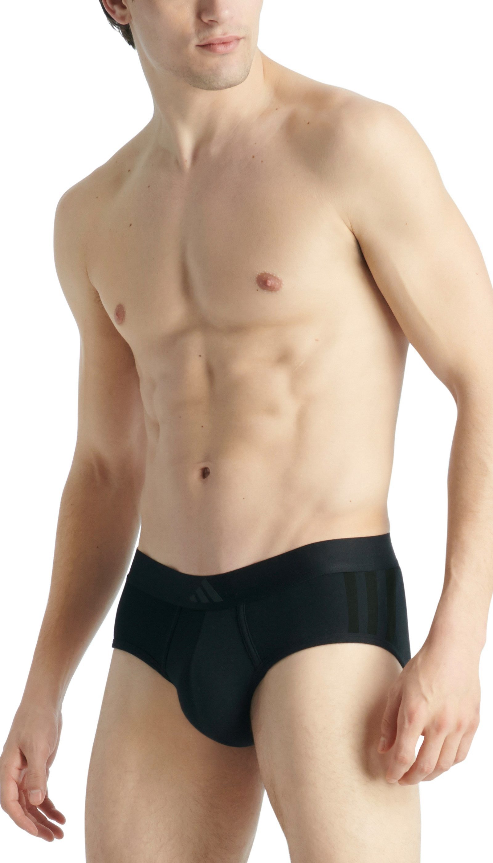adidas Sportswear Hüftslip Active Flex Cotton 3 Stripes (2er Pack) elastischer Logo-Bund, ohne Eingriff, sportliches Design