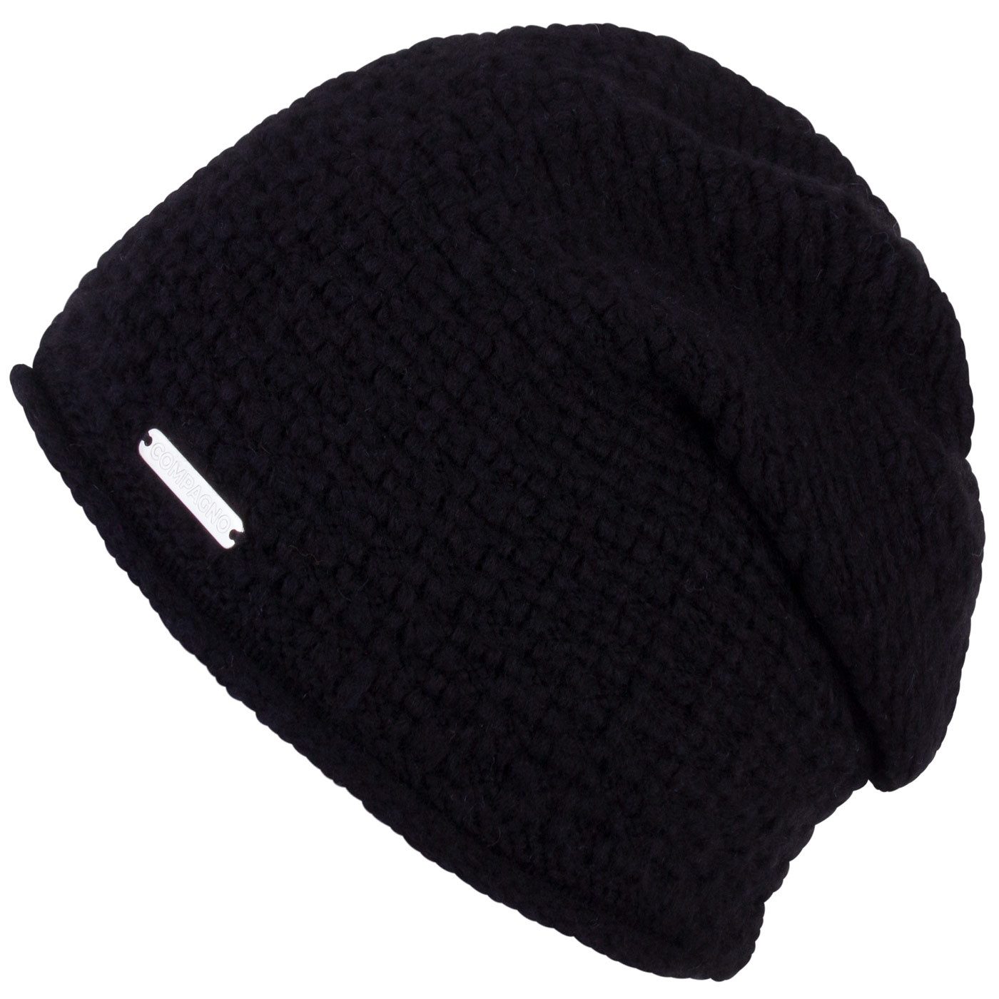 compagno Strickmütze (1-St) Grobstrick Beanie Wintermütze Strickmütze Damen gefüttert Fleece