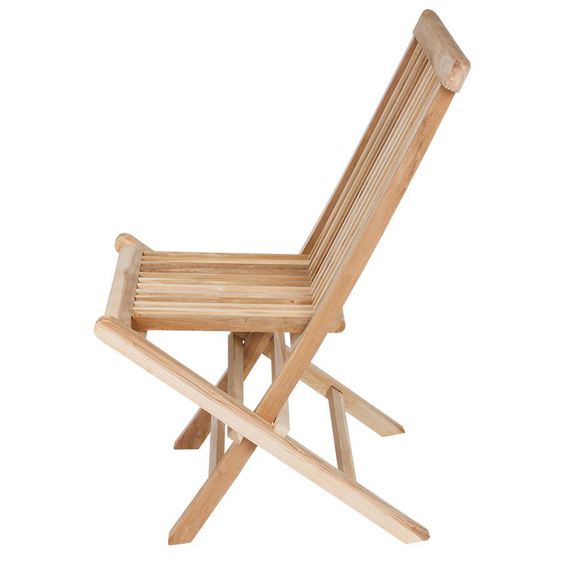 Spetebo Gartenstuhl Teak Klappstuhl natur - günstig online kaufen