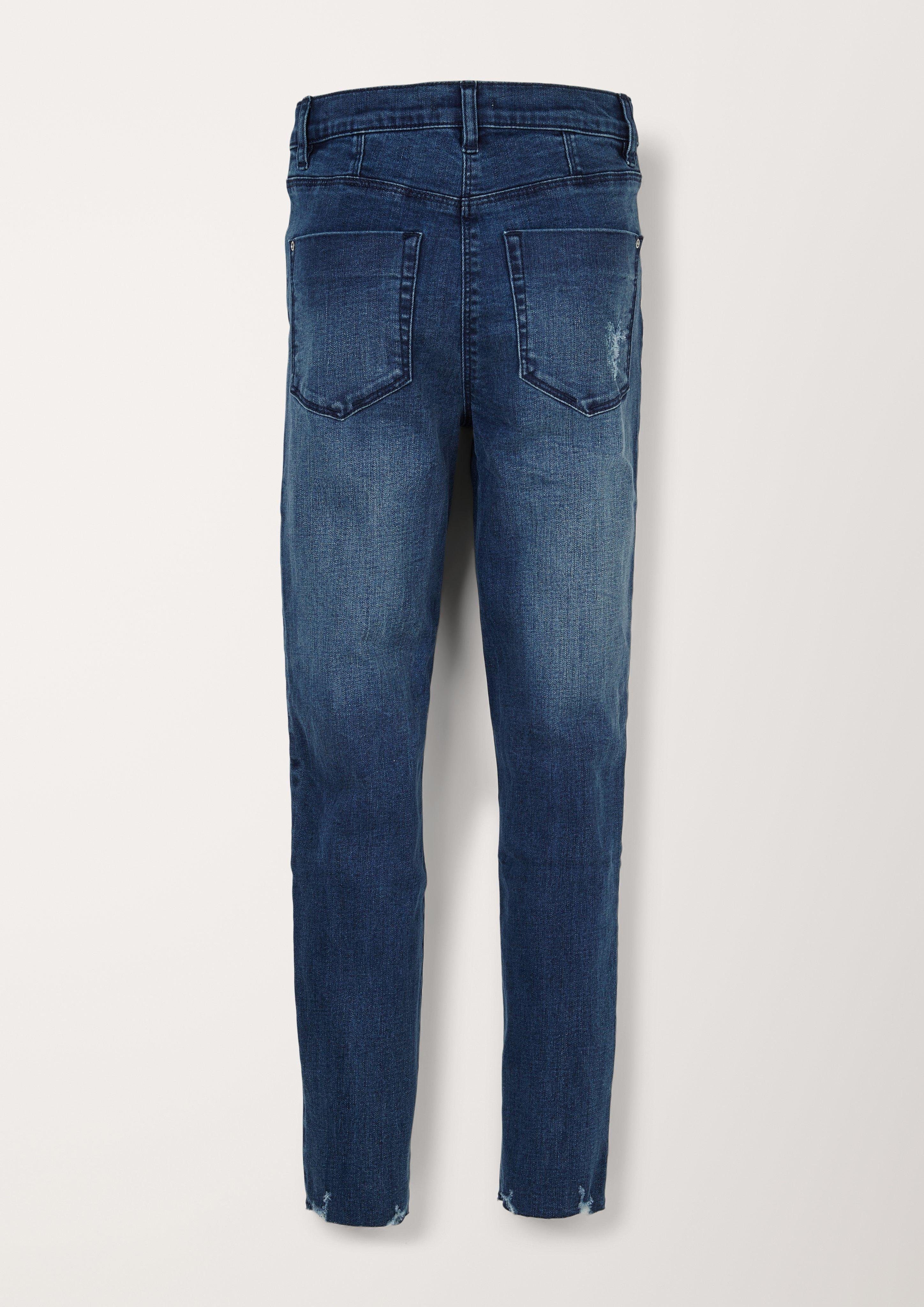 Suri: blue Skinny leg-Jeans Skinny s.Oliver Destroyes 5-Pocket-Jeans dark
