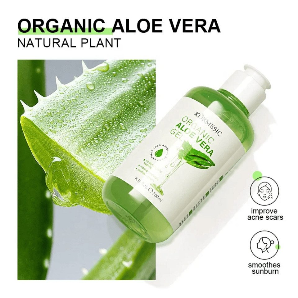 Montegoni Hautpflegegel Aloe Vera Gel mit natürlichem Bio-Extrakt Ideal Naturkosmetik für Trockene, Strapazierte Haut & Sonnenbrand, Natürliche, Beruhigende und Pflegende Feuchtigkeitsgel After Sun