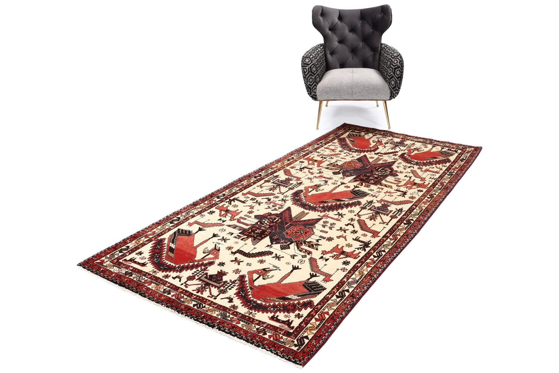 Carpet Avenue Teppich Afshar Shahr-Babak 253x117, Läufer, Höhe: 9 mm