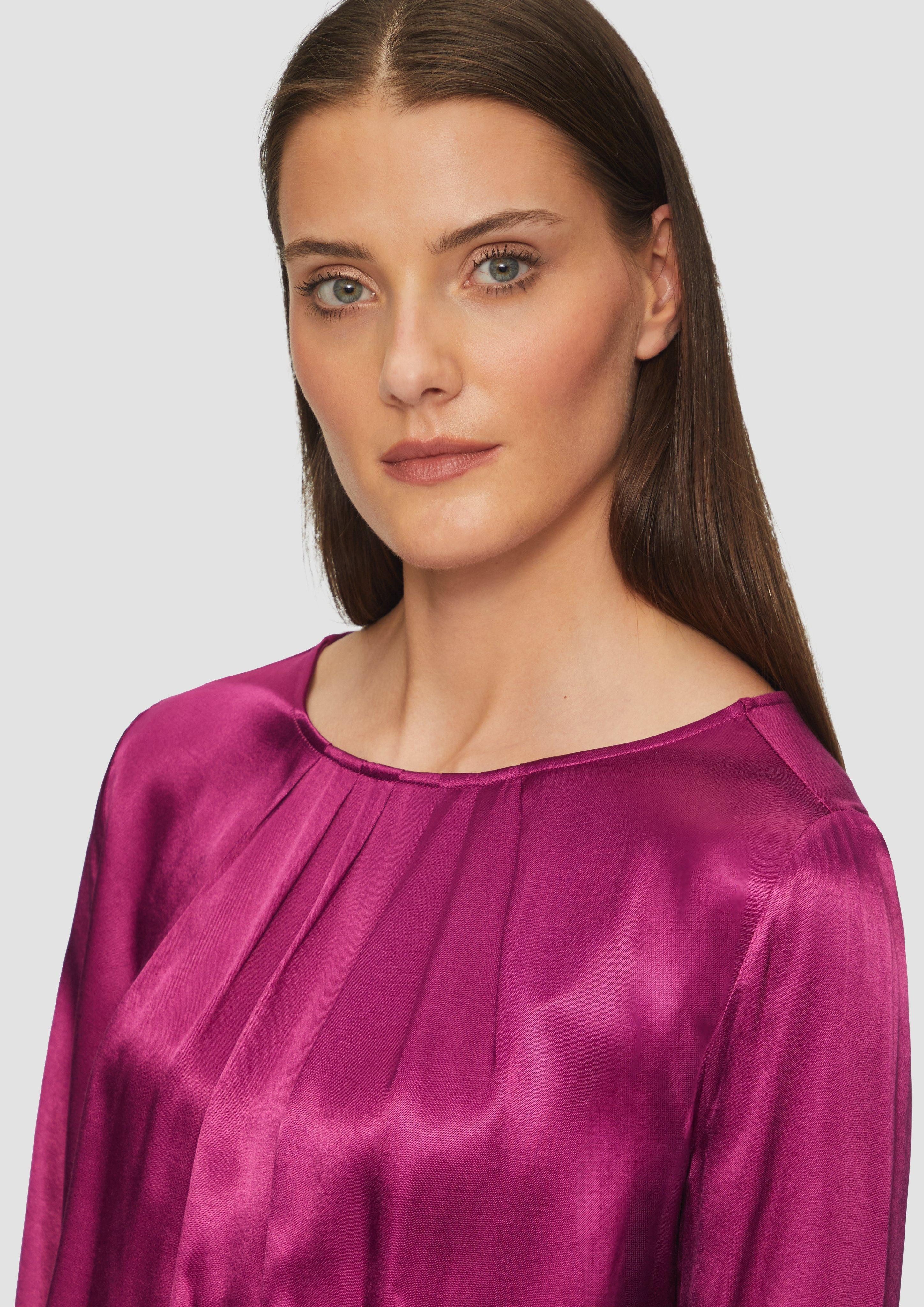 s.Oliver BLACK LABEL Langarmshirt Satiniertes Blusenshirt günstig online kaufen