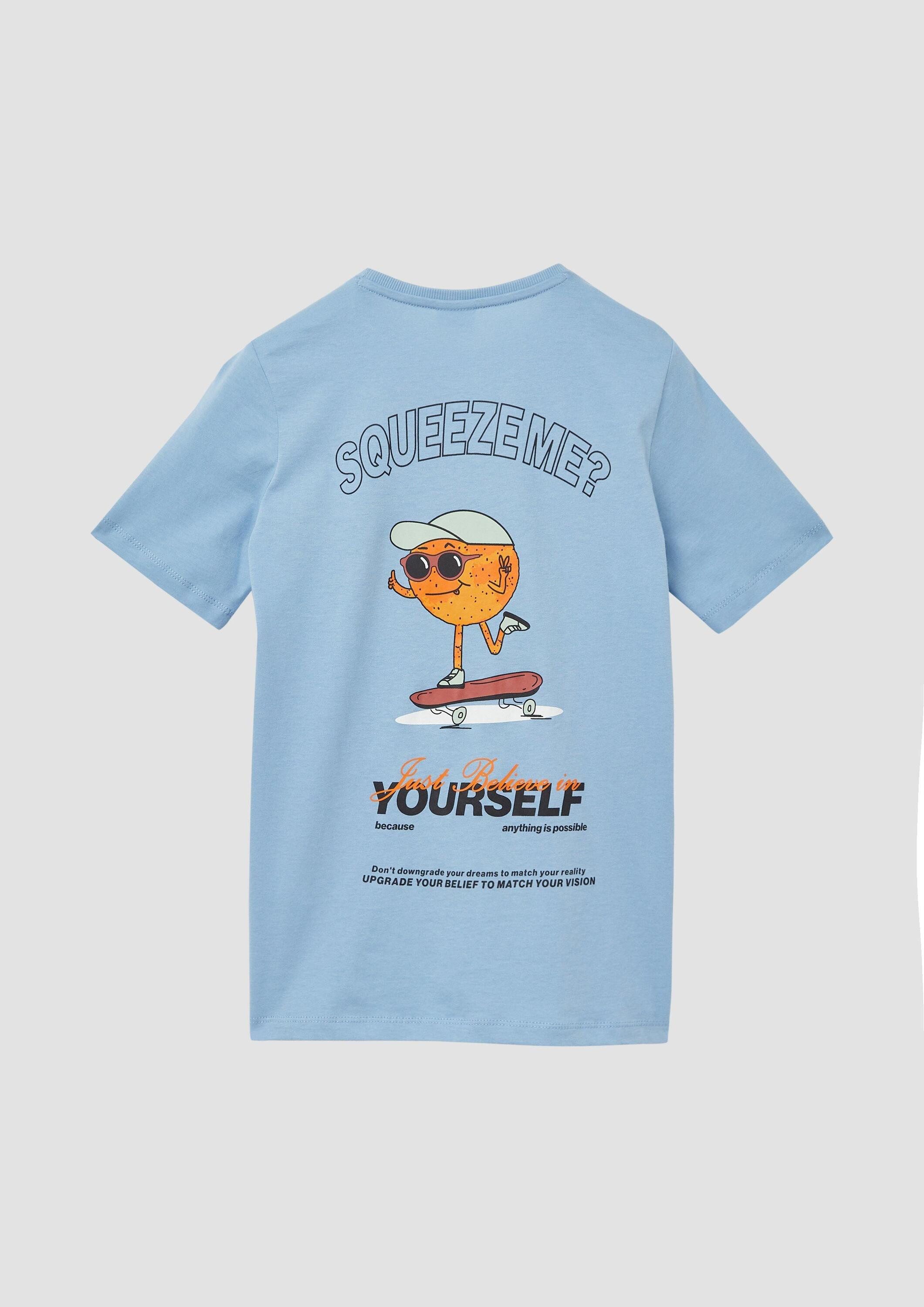 s.Oliver Kurzarmshirt T-Shirt T-Shirt mit Rückenprint